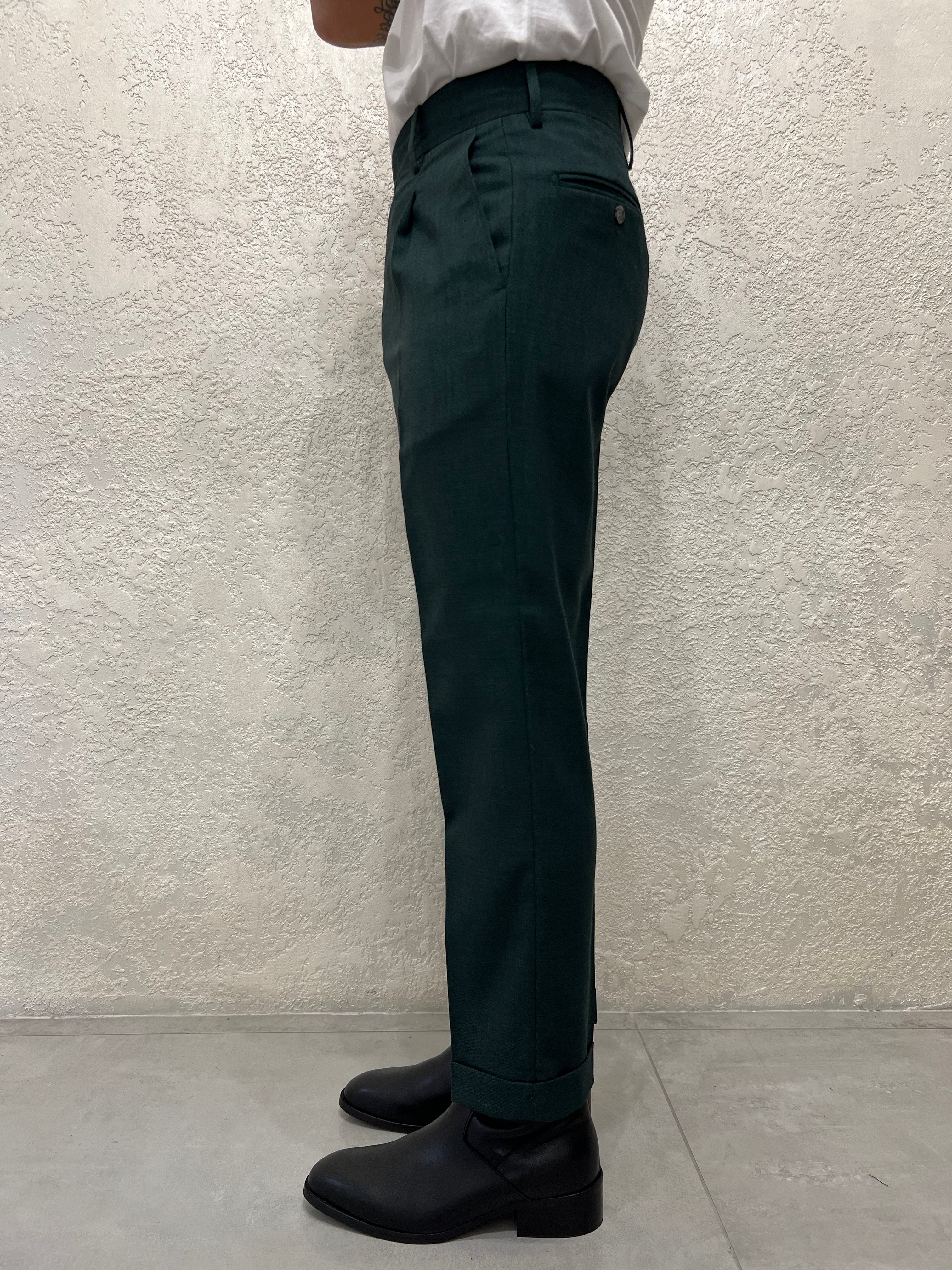 PANTALONE SMITH TRAMATO VERDE