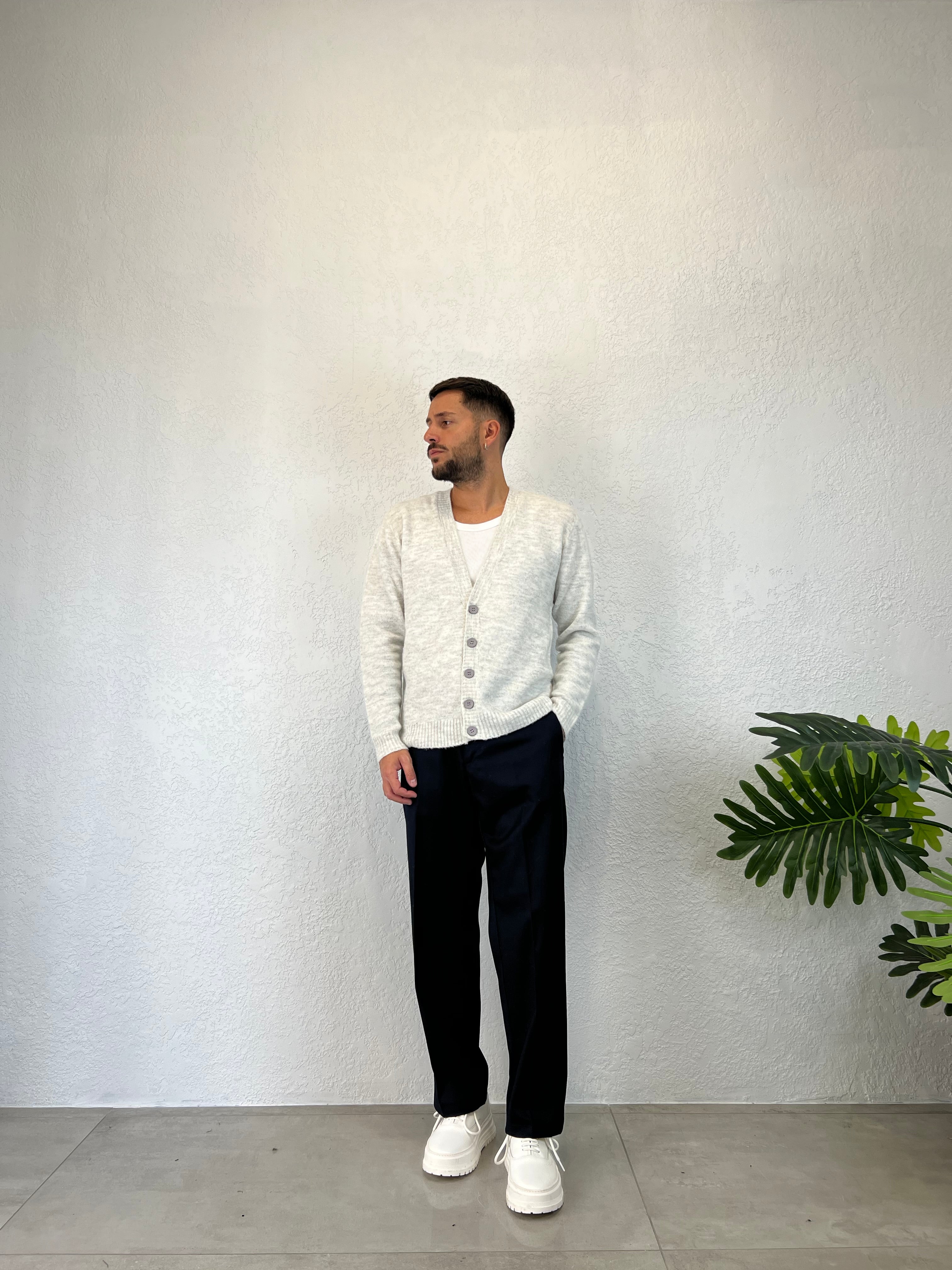 Cardigan Regolare Lana Mohair