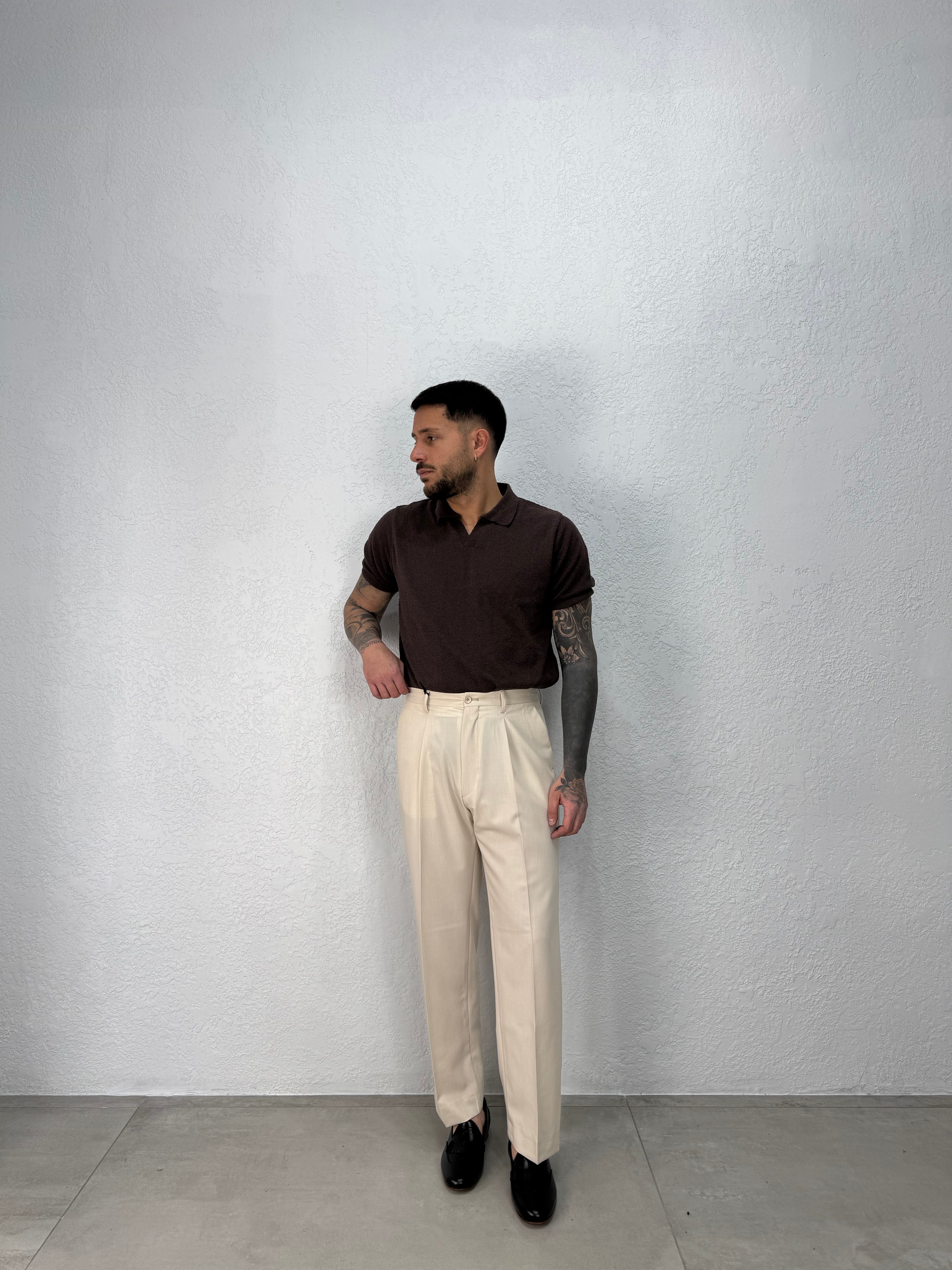 Polo Scollo in Bouclé