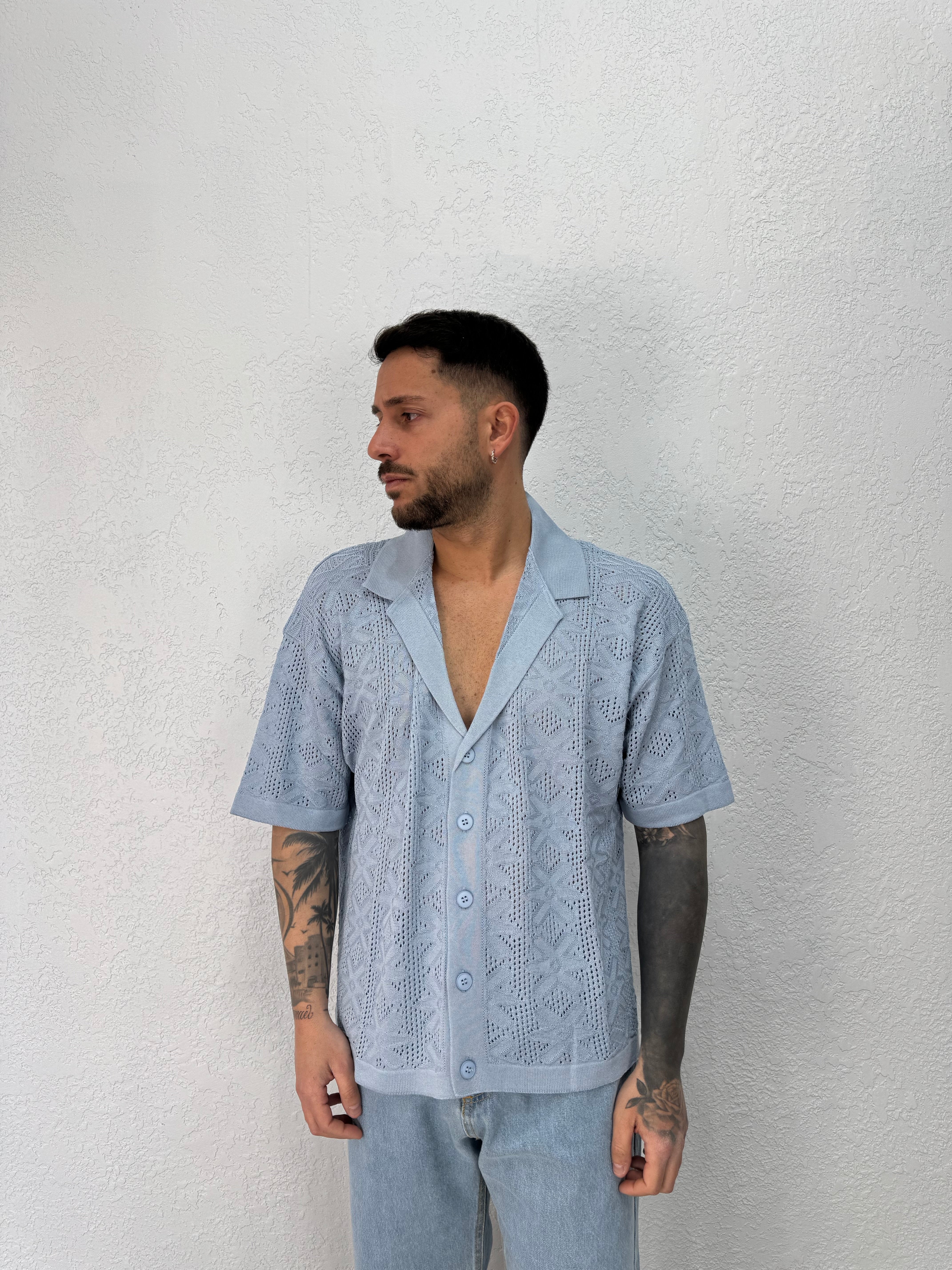 Camicia Collo Bowling In Filo