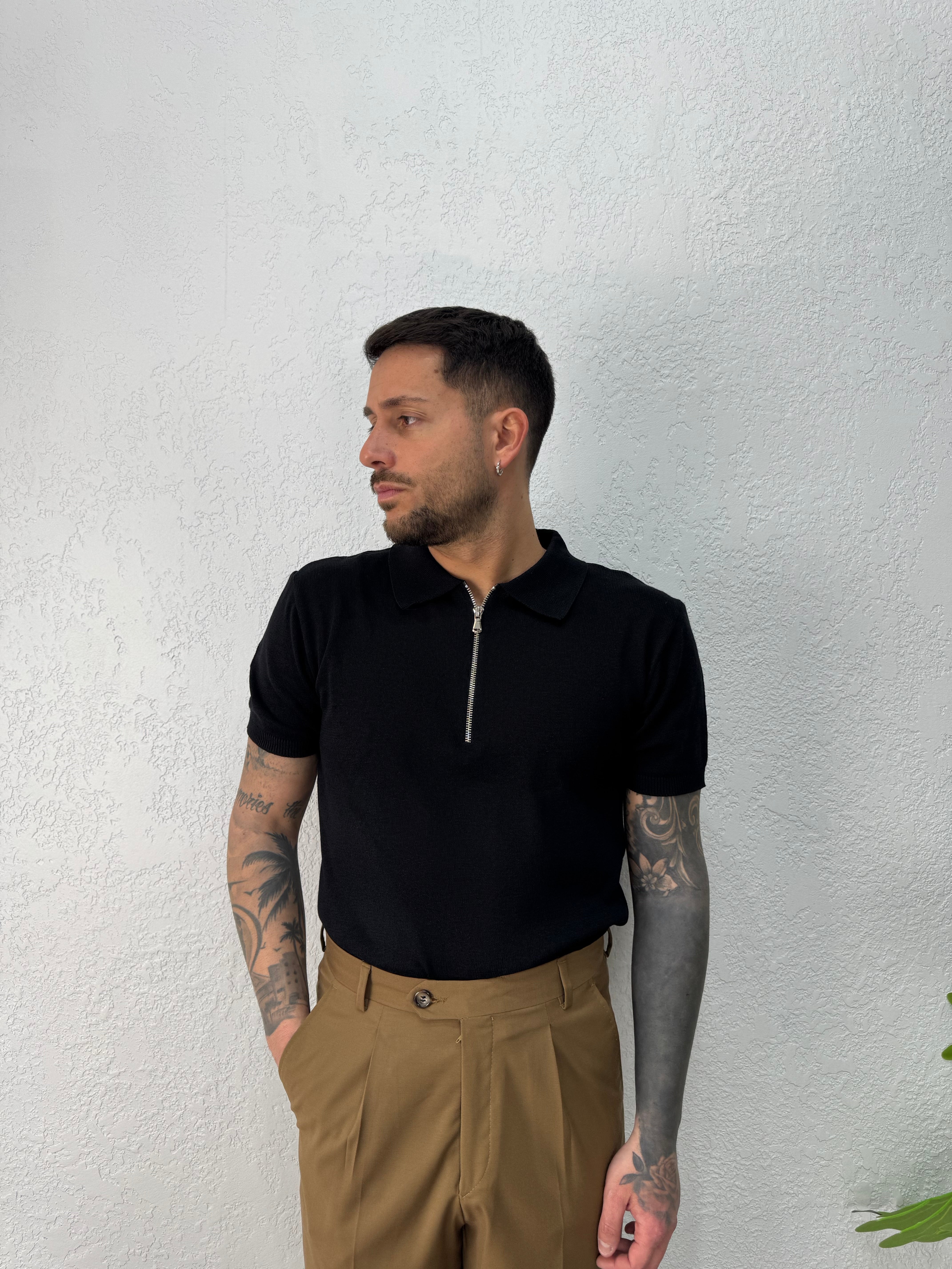 Polo Zip in Filo
