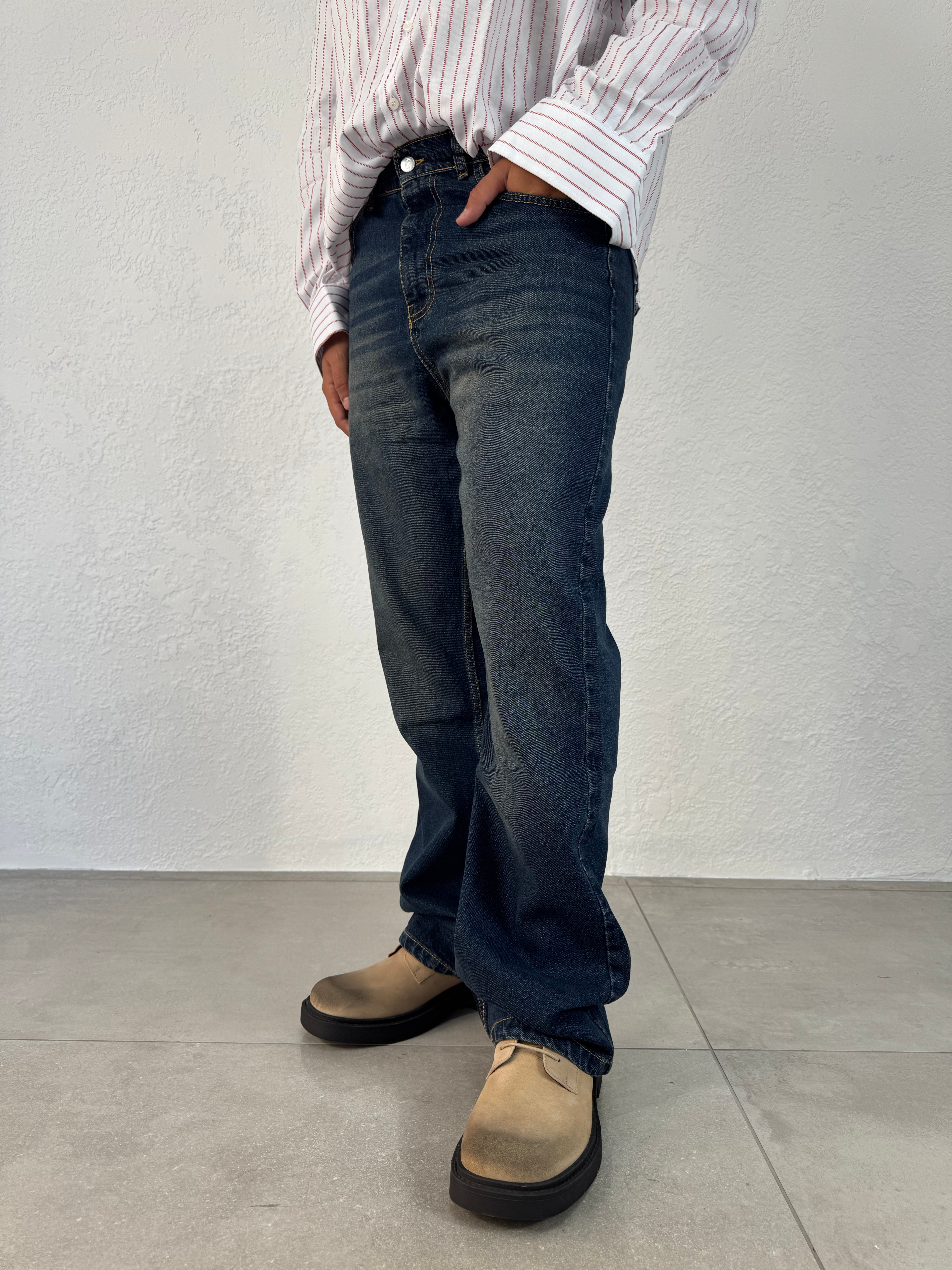 JEANS SABBIATO BLU