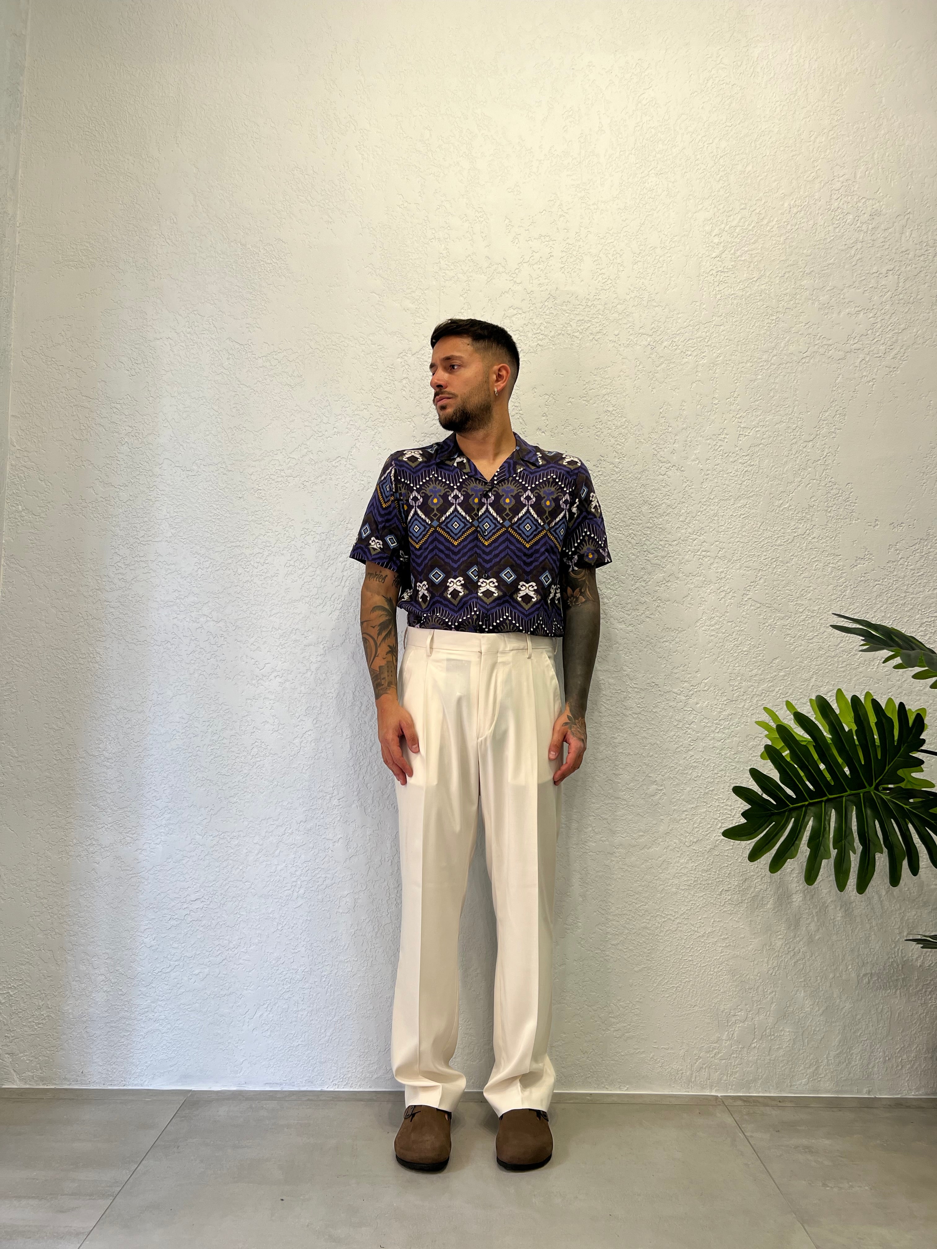 Camicia Violet Viscosa Mezza Manica