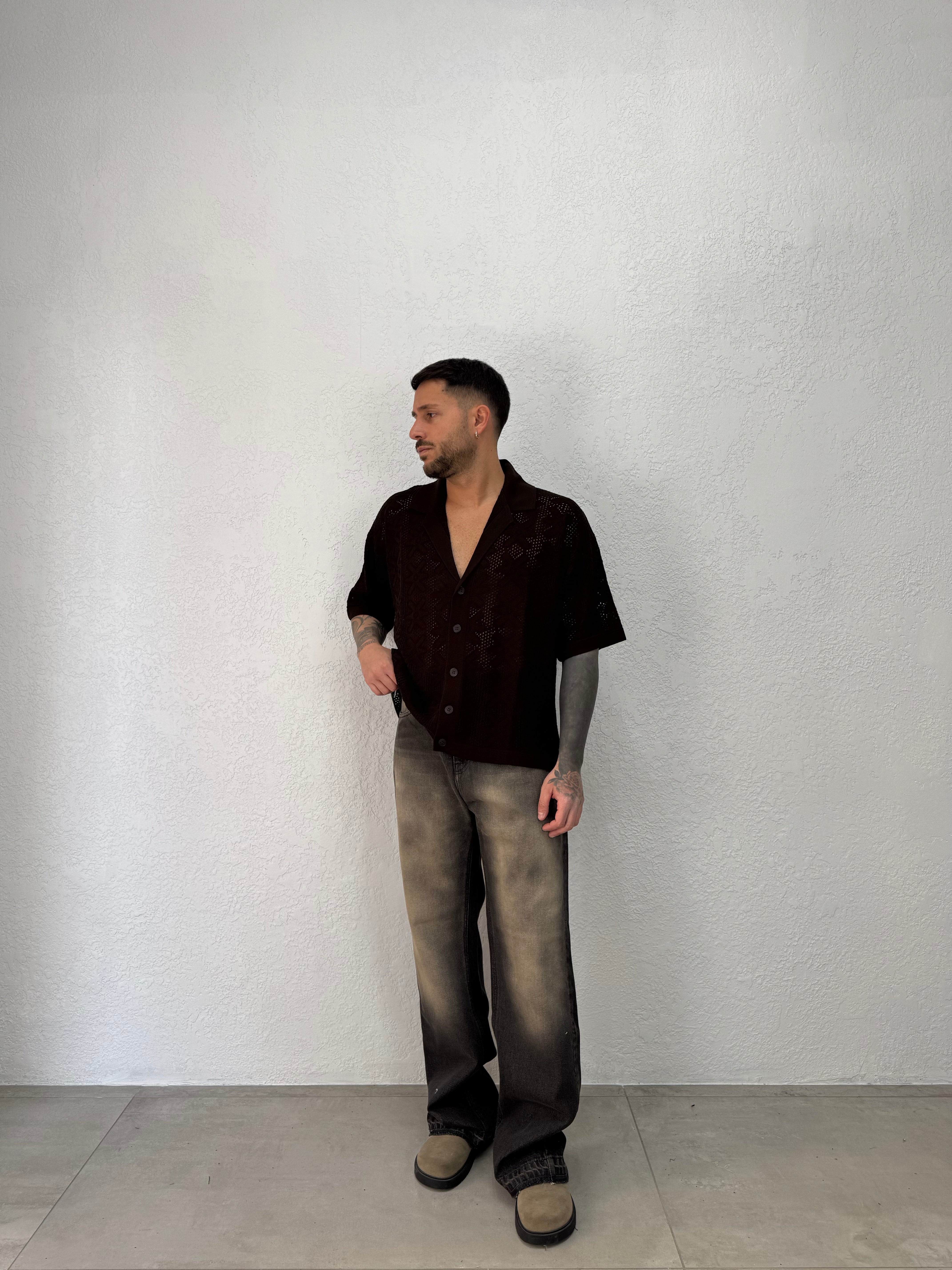 Camicia Collo Bowling In Filo