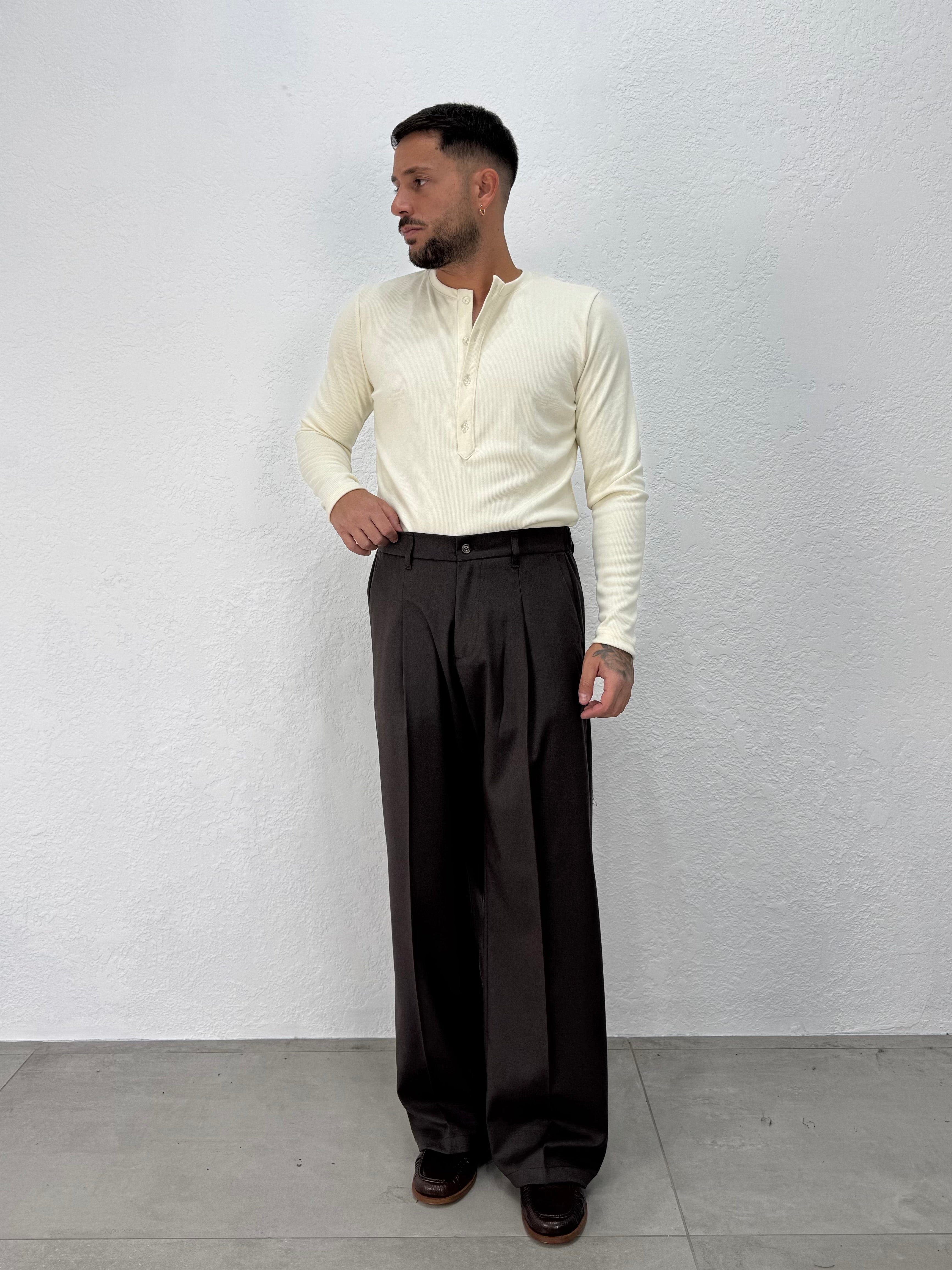PANTALONE KARL MOLLA BOTTONE FONDO AMPIO