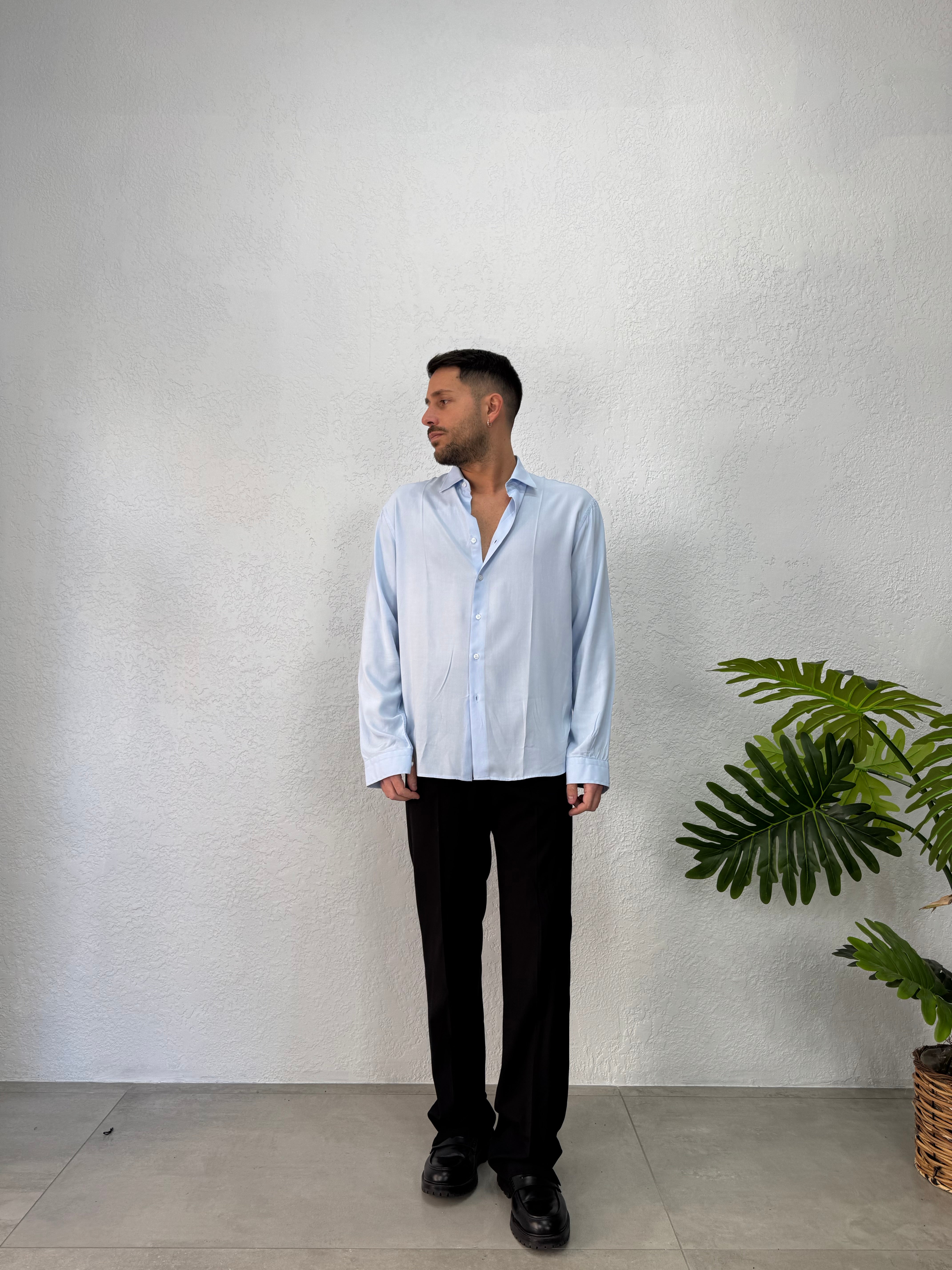 Camicia Over in Viscosa