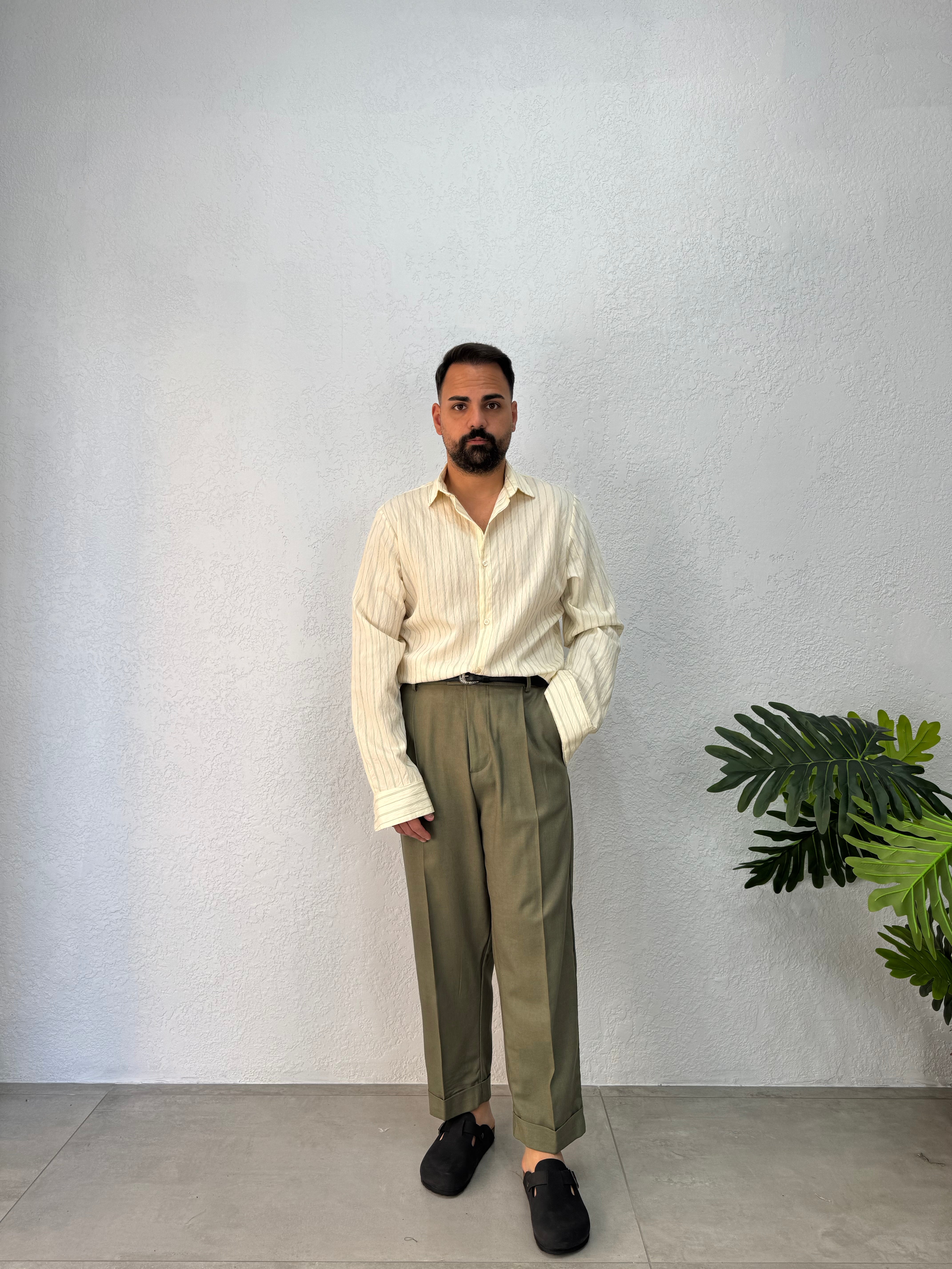 Camicia Effetto Stropicciato