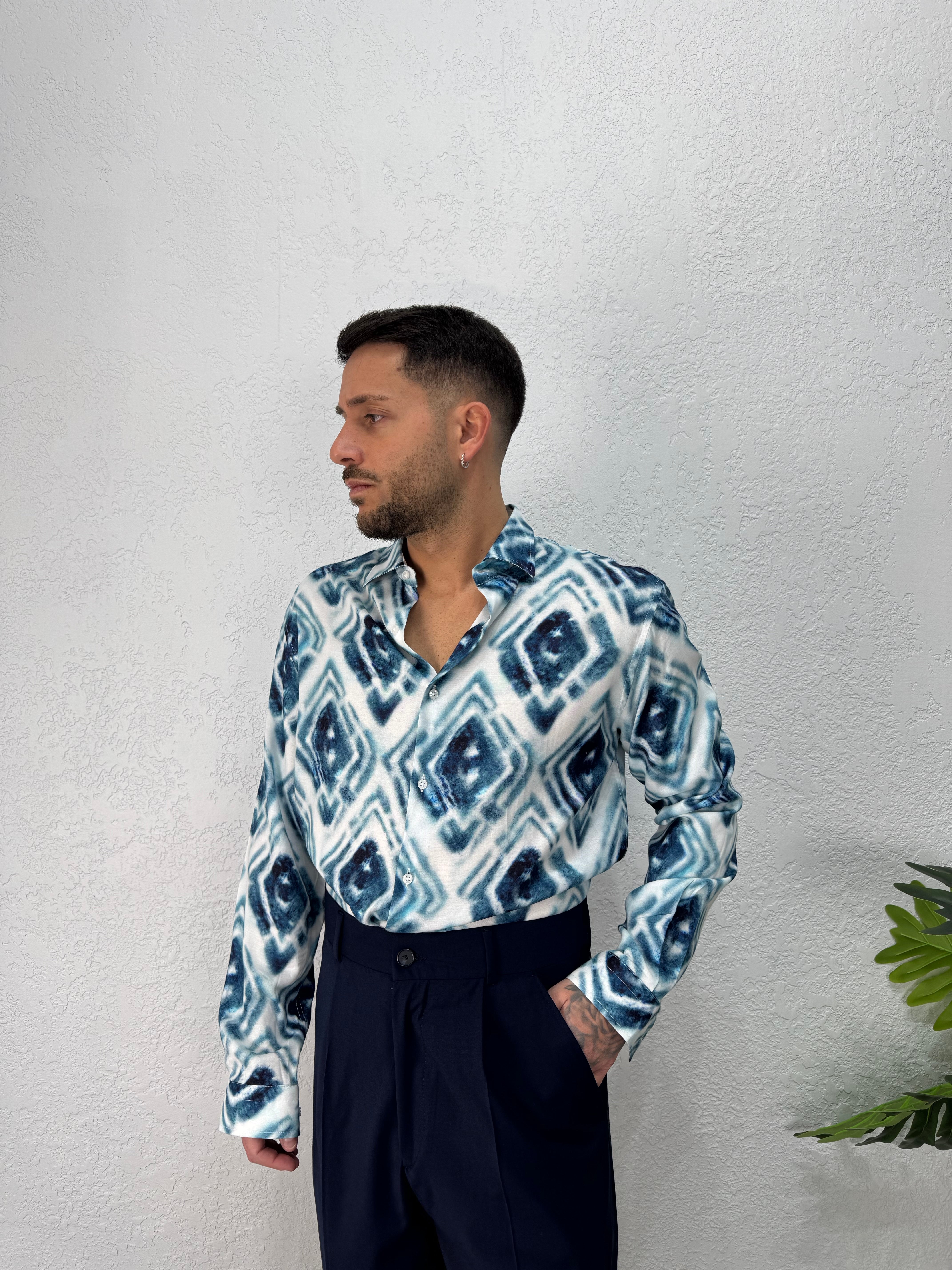 Camicia Viscosa Fantasia Marea