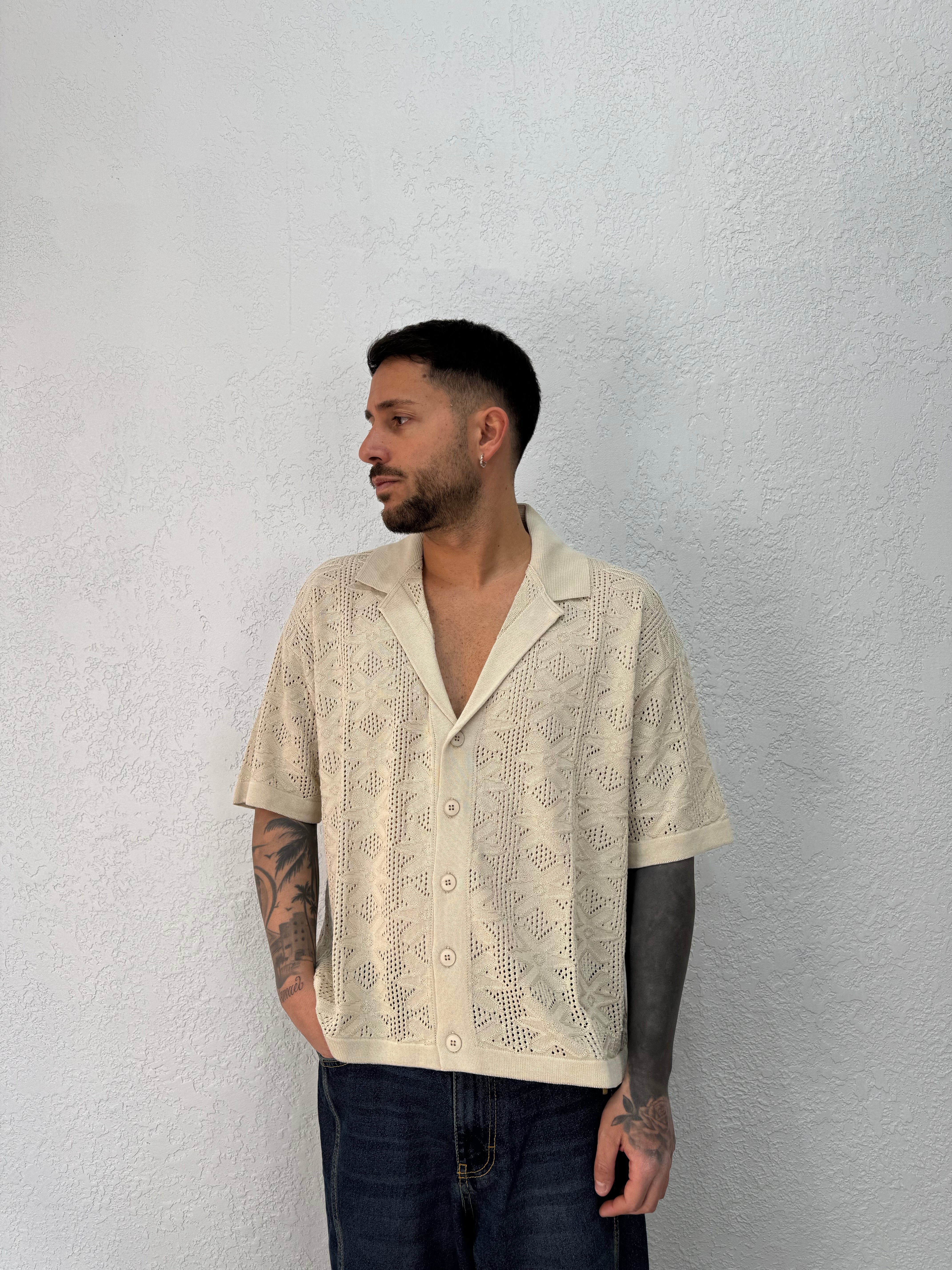 Camicia Collo Bowling In Filo