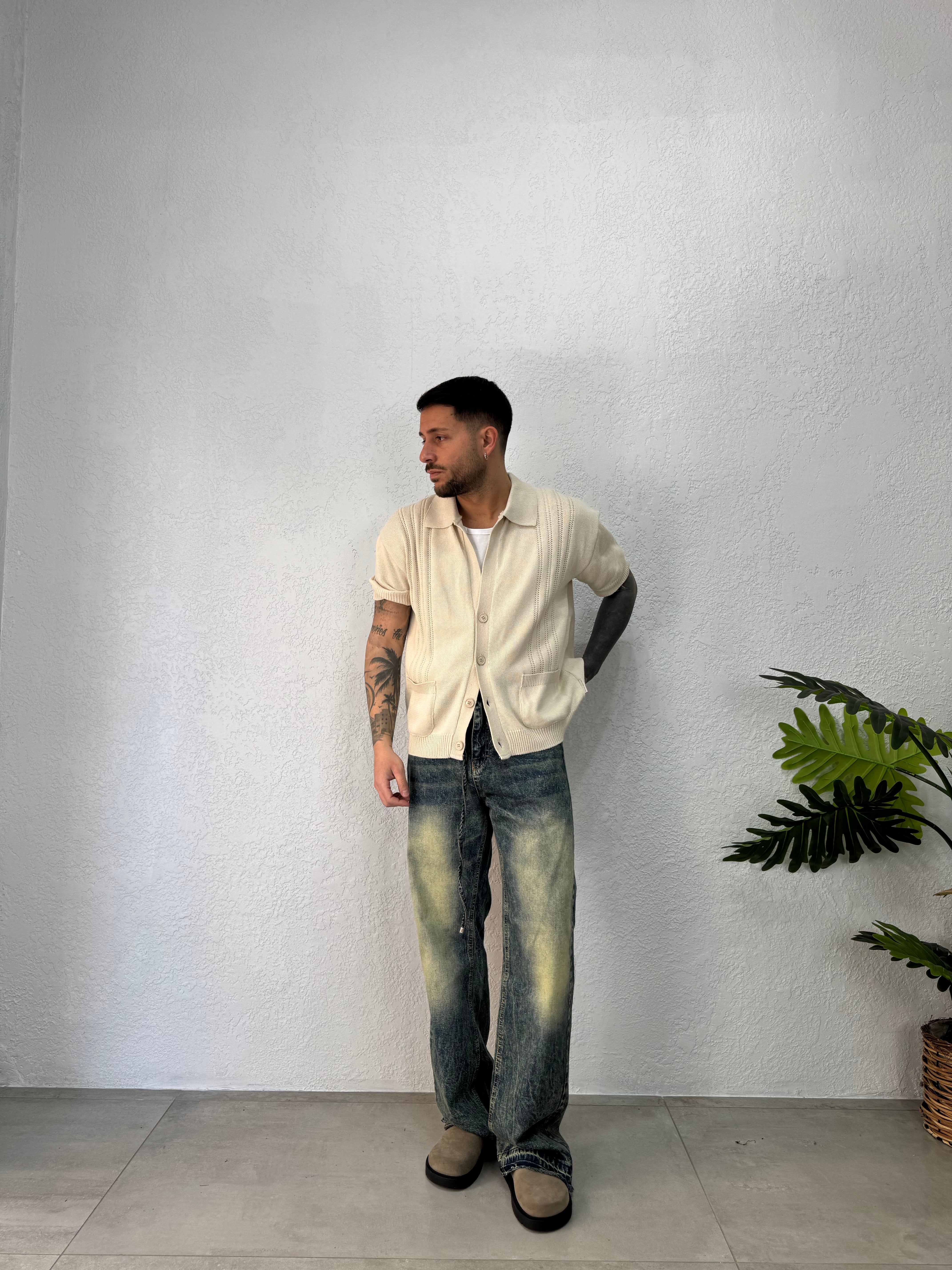 Cardigan Colletto con Taschini