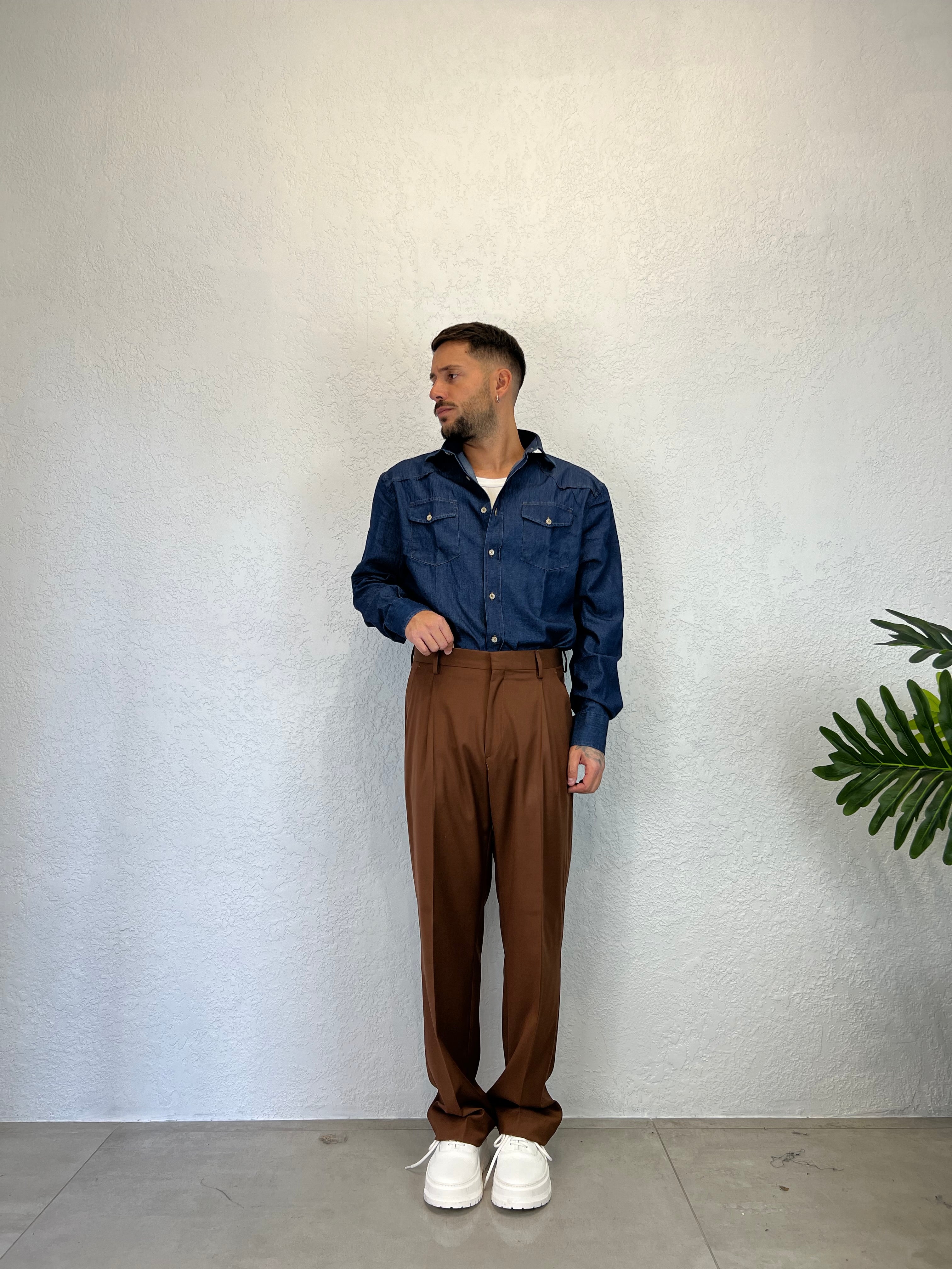 CAMICIA TEXANA IN DENIM OVER
