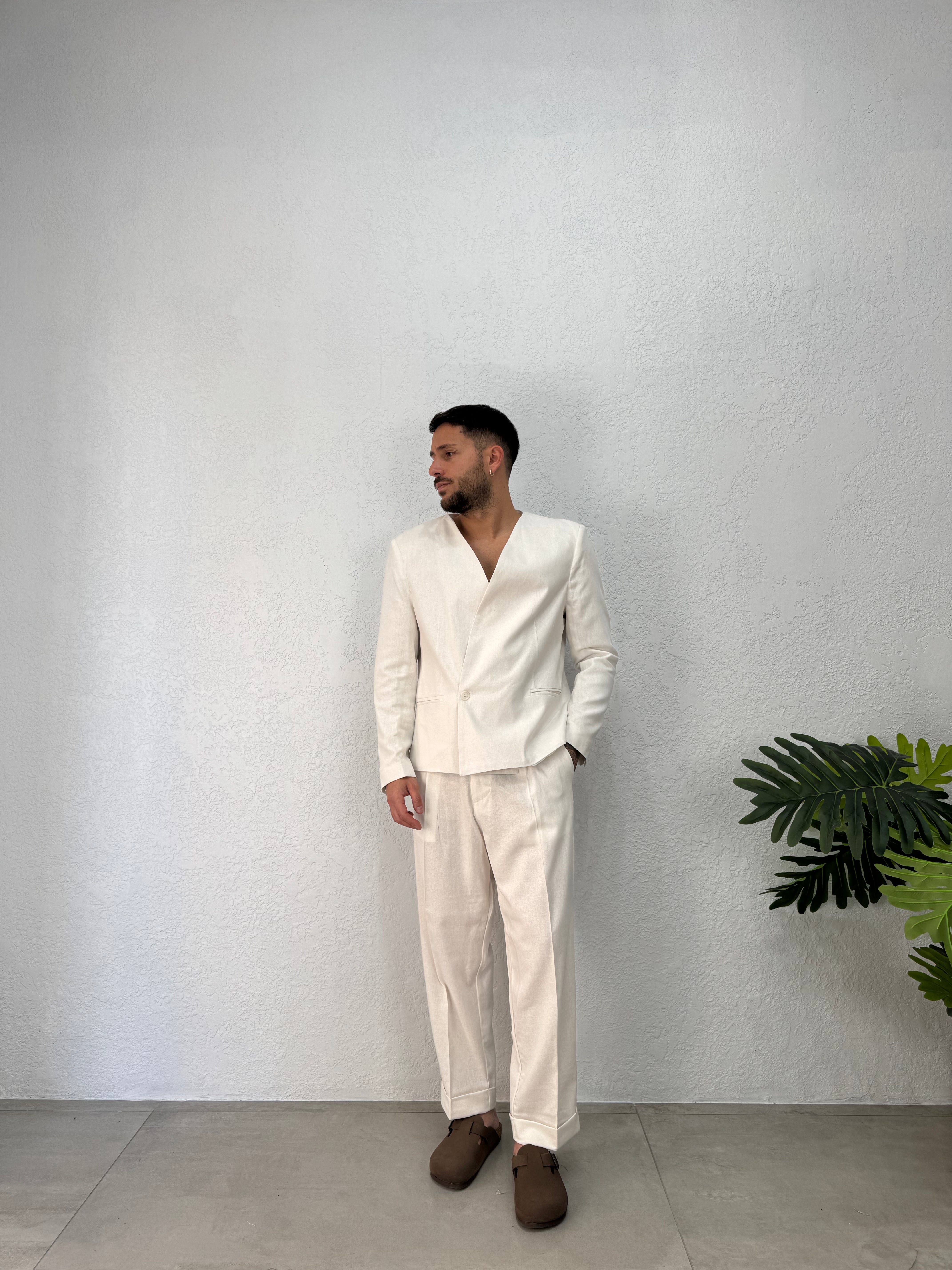 Pantalone Atene Lino