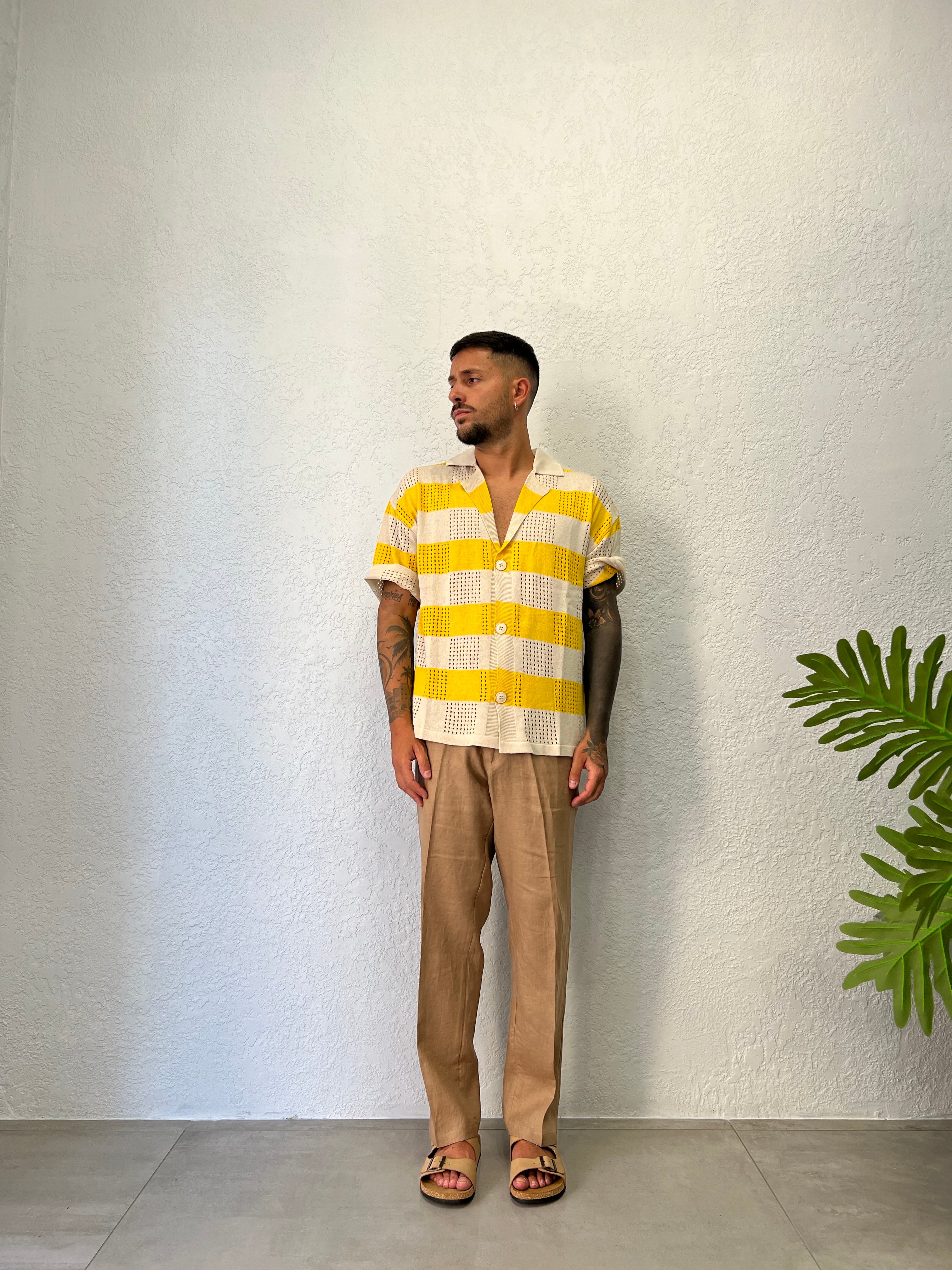 Cardigan in Filo a Fasce