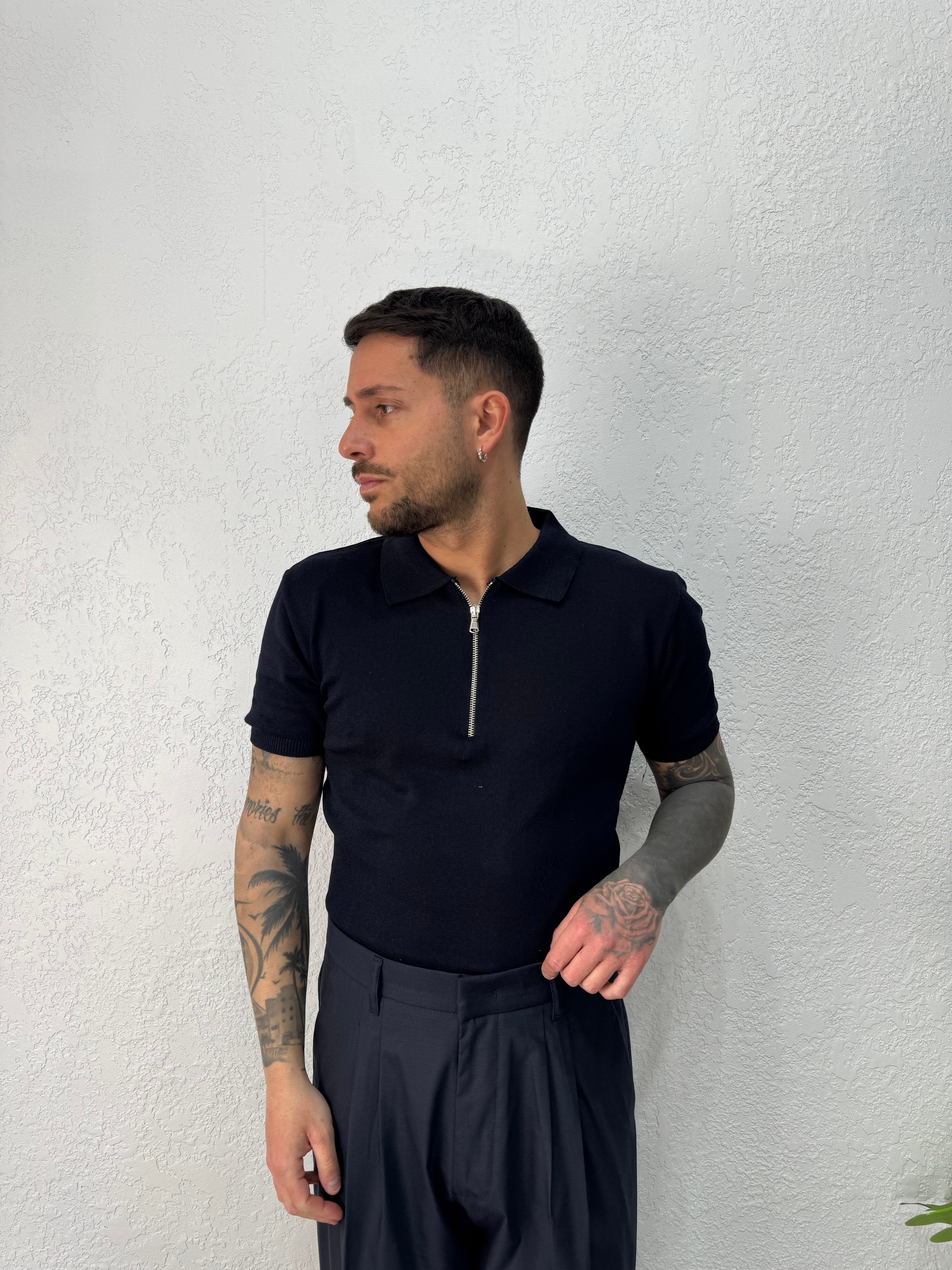 Polo Zip in Filo