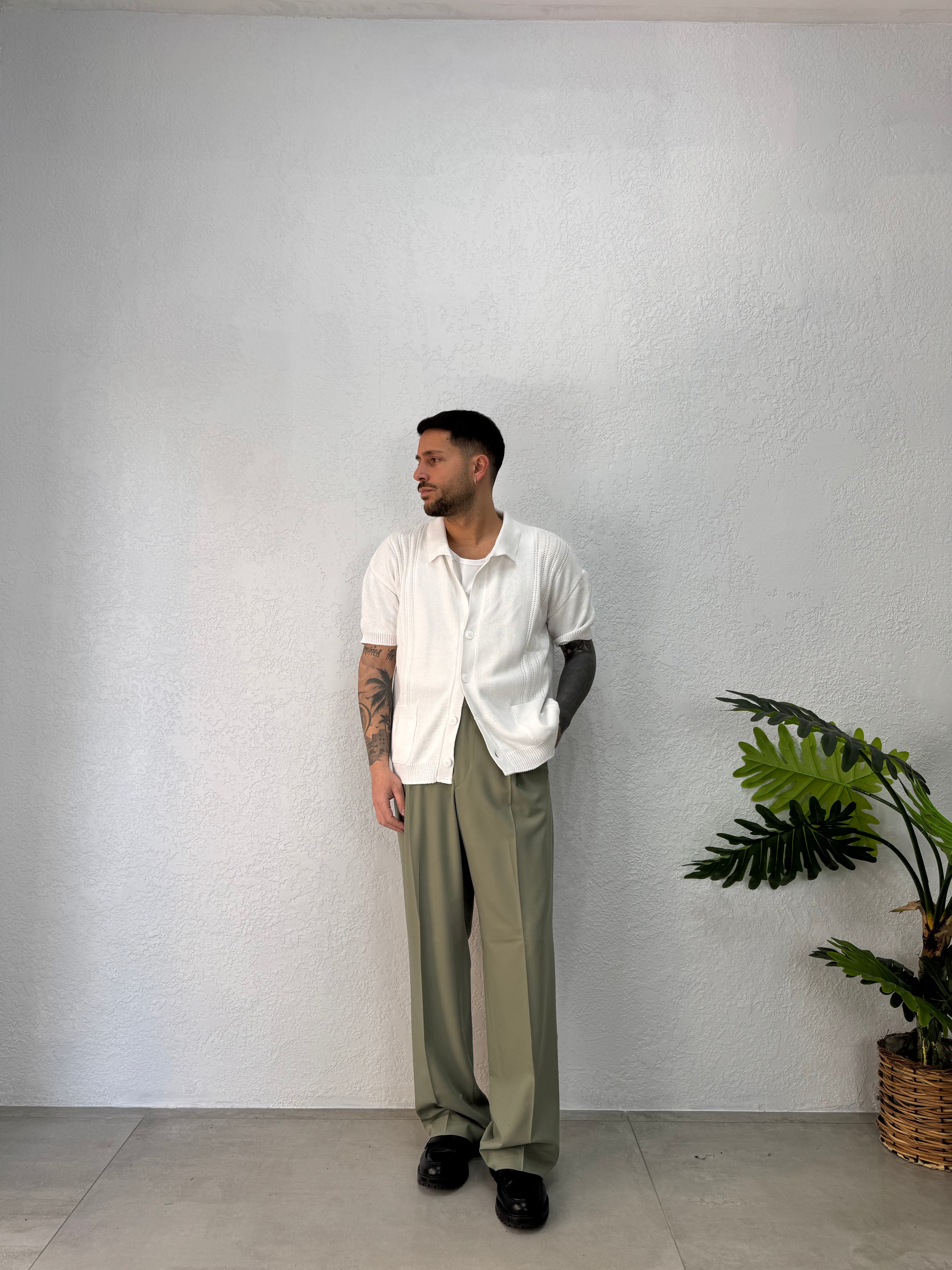 Cardigan Colletto con Taschini