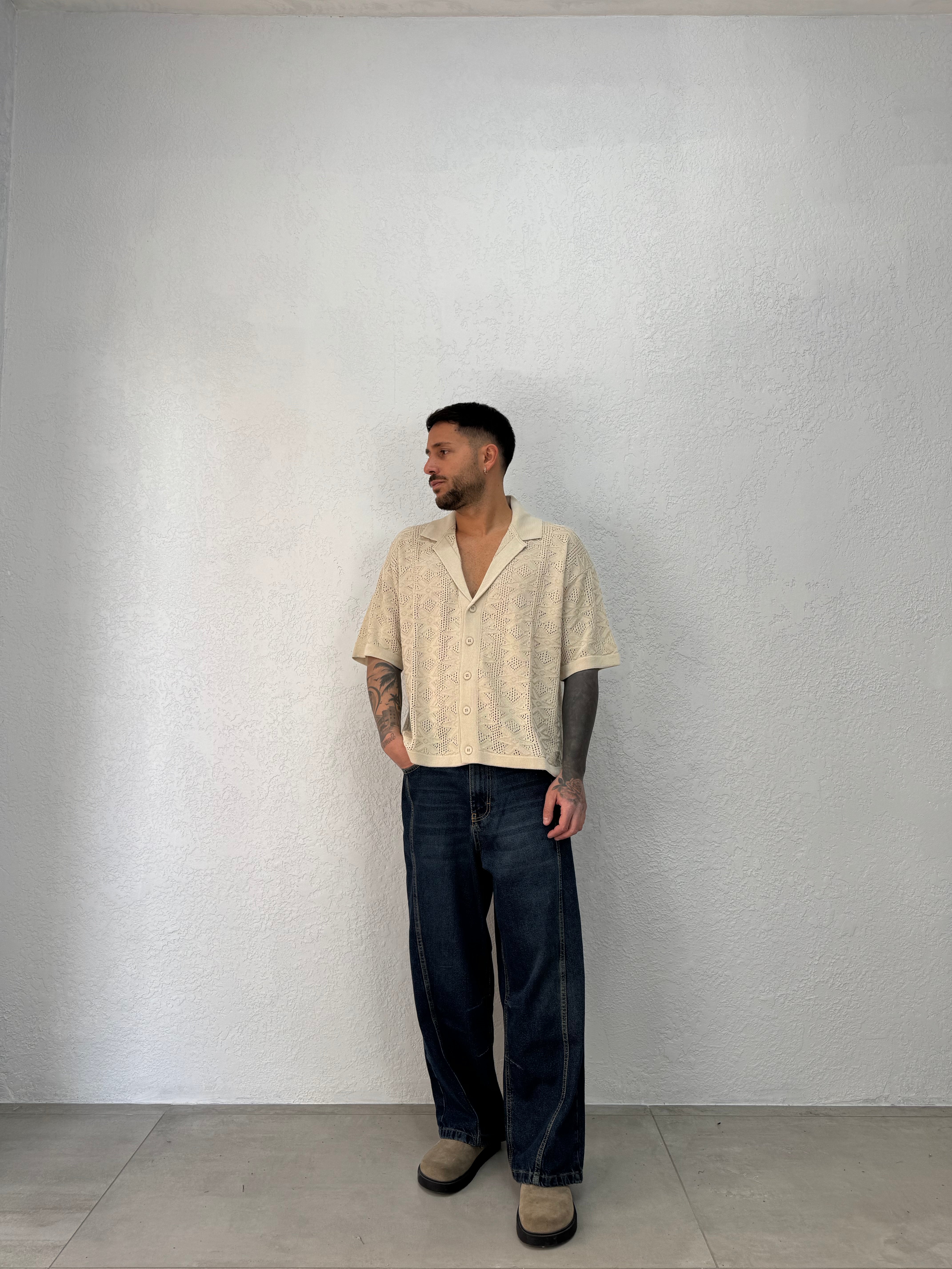 Camicia Collo Bowling In Filo