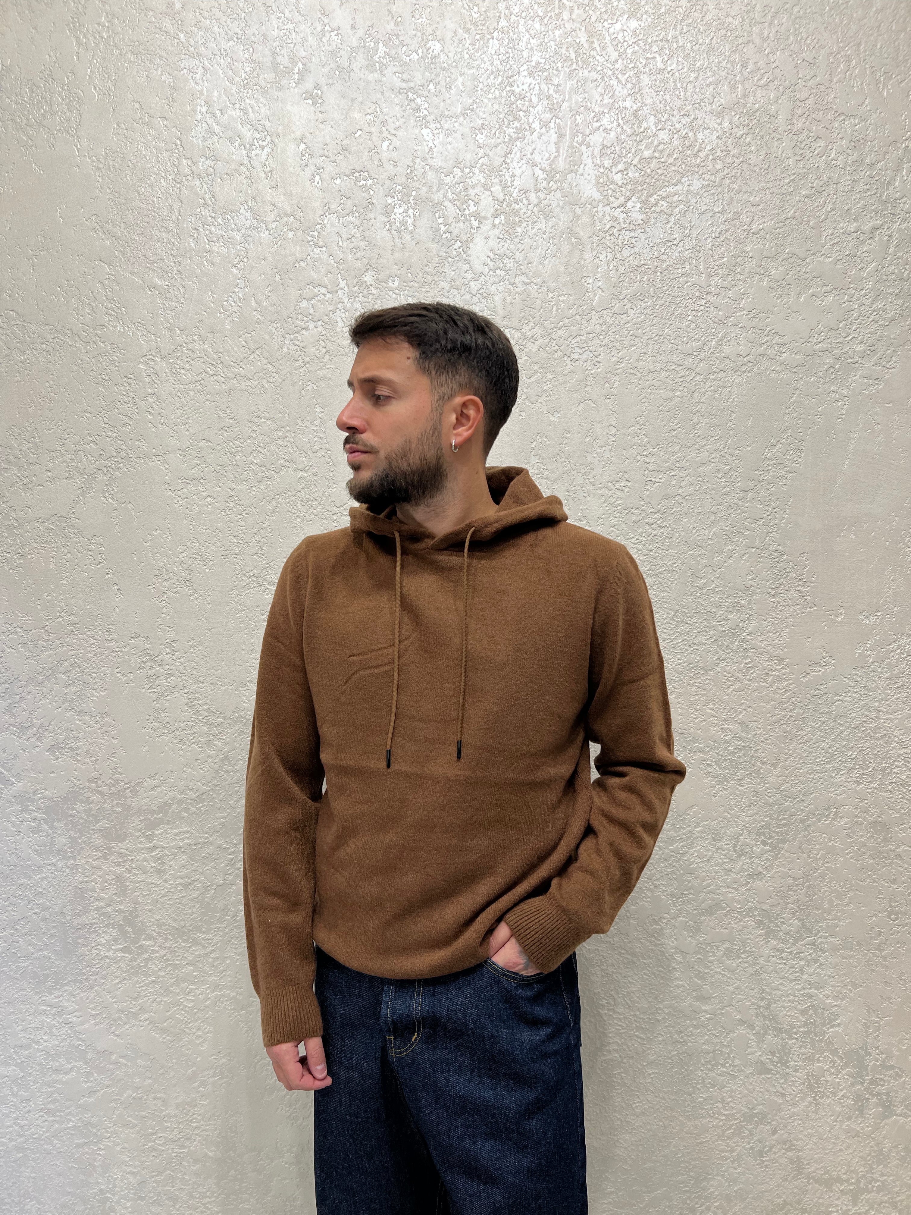 Felpa Cappuccio in Maglia