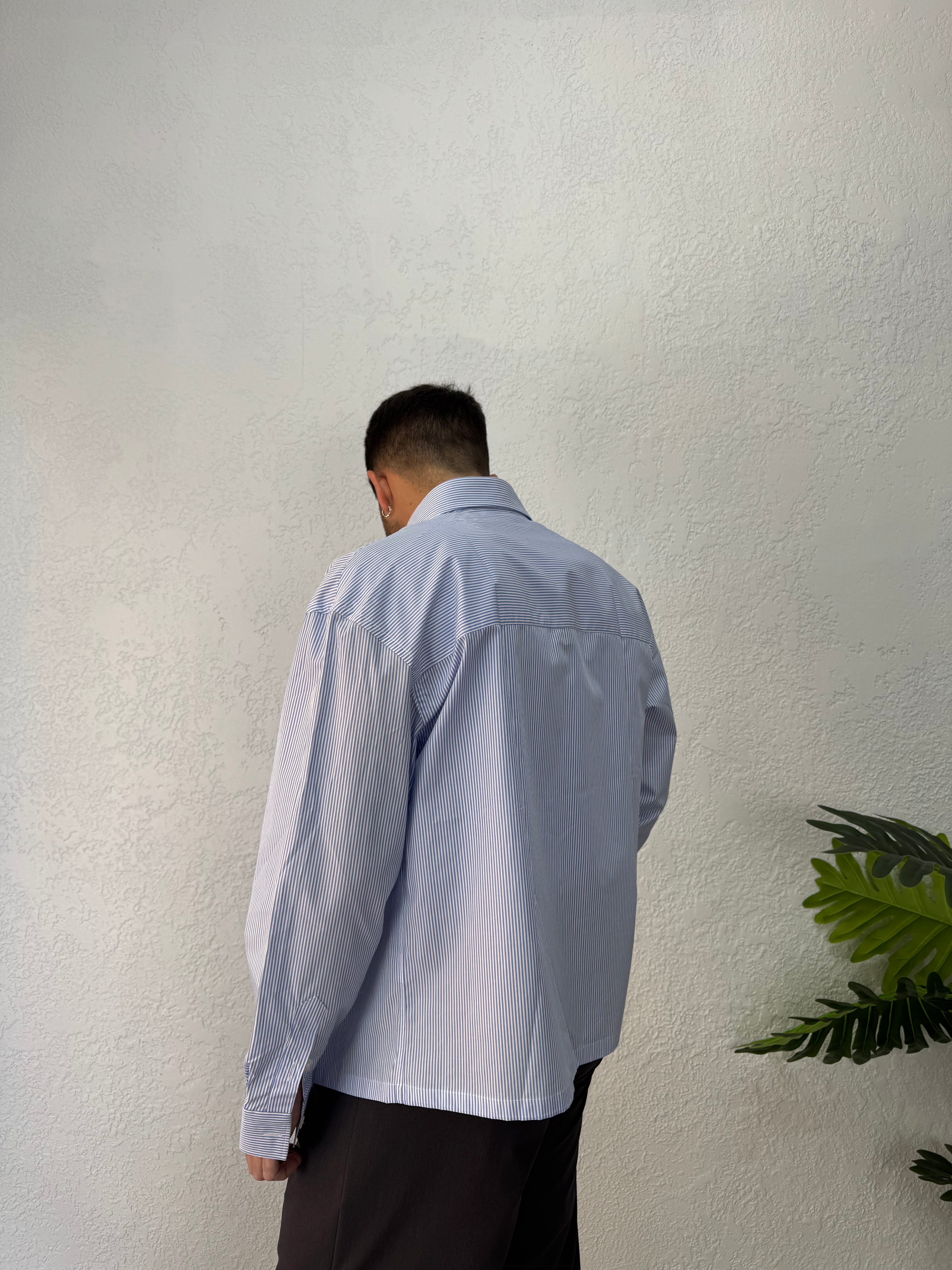 Camicia Boxy Rigata