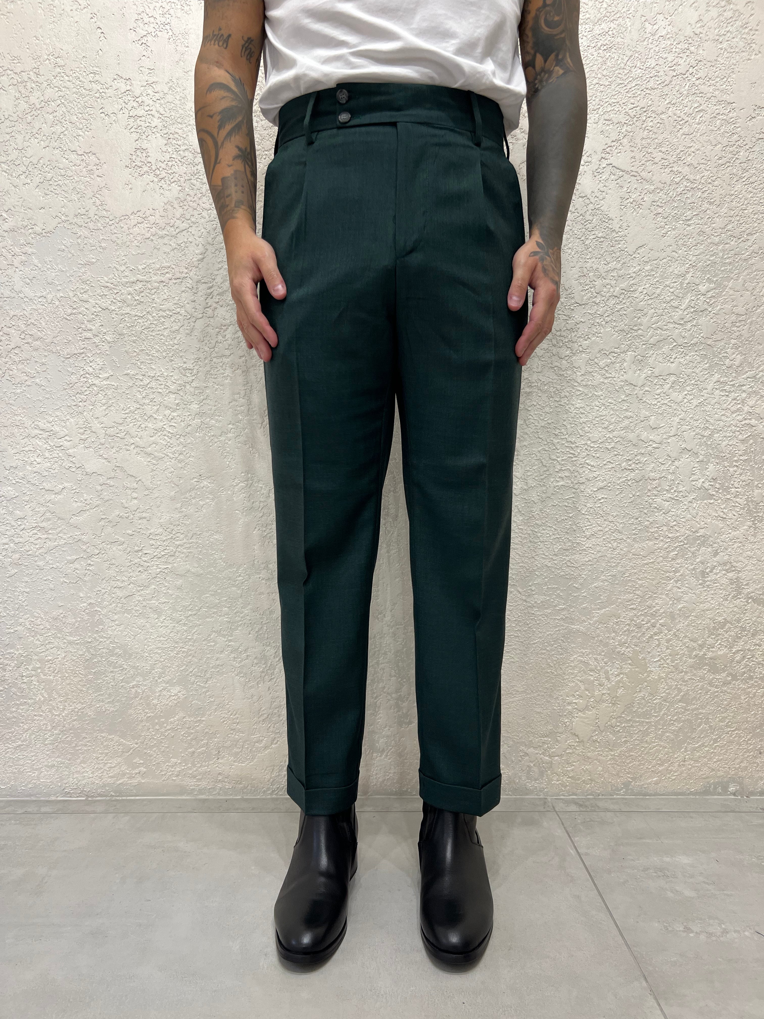 PANTALONE SMITH TRAMATO VERDE