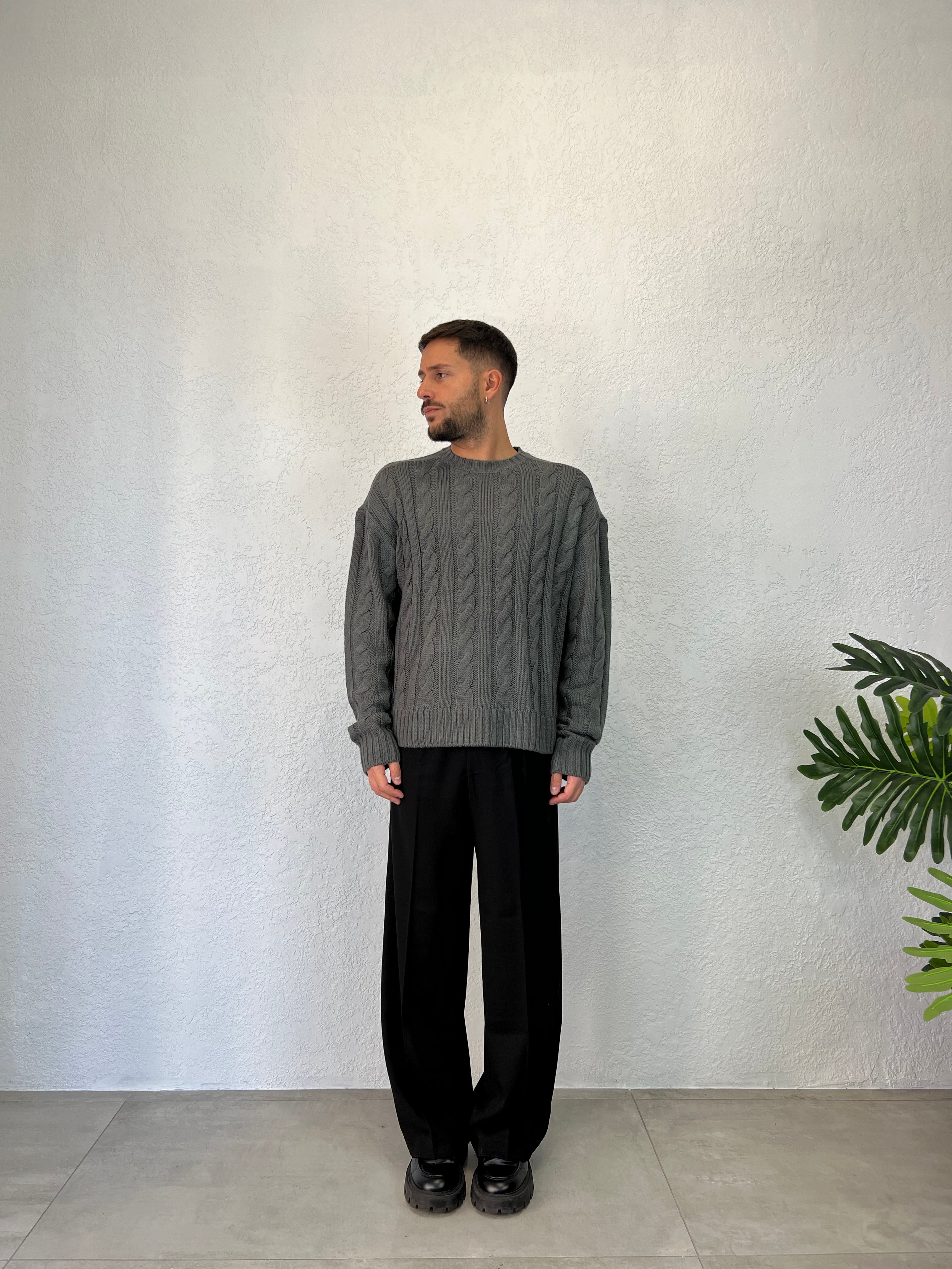 Maglione Boxy Treccia