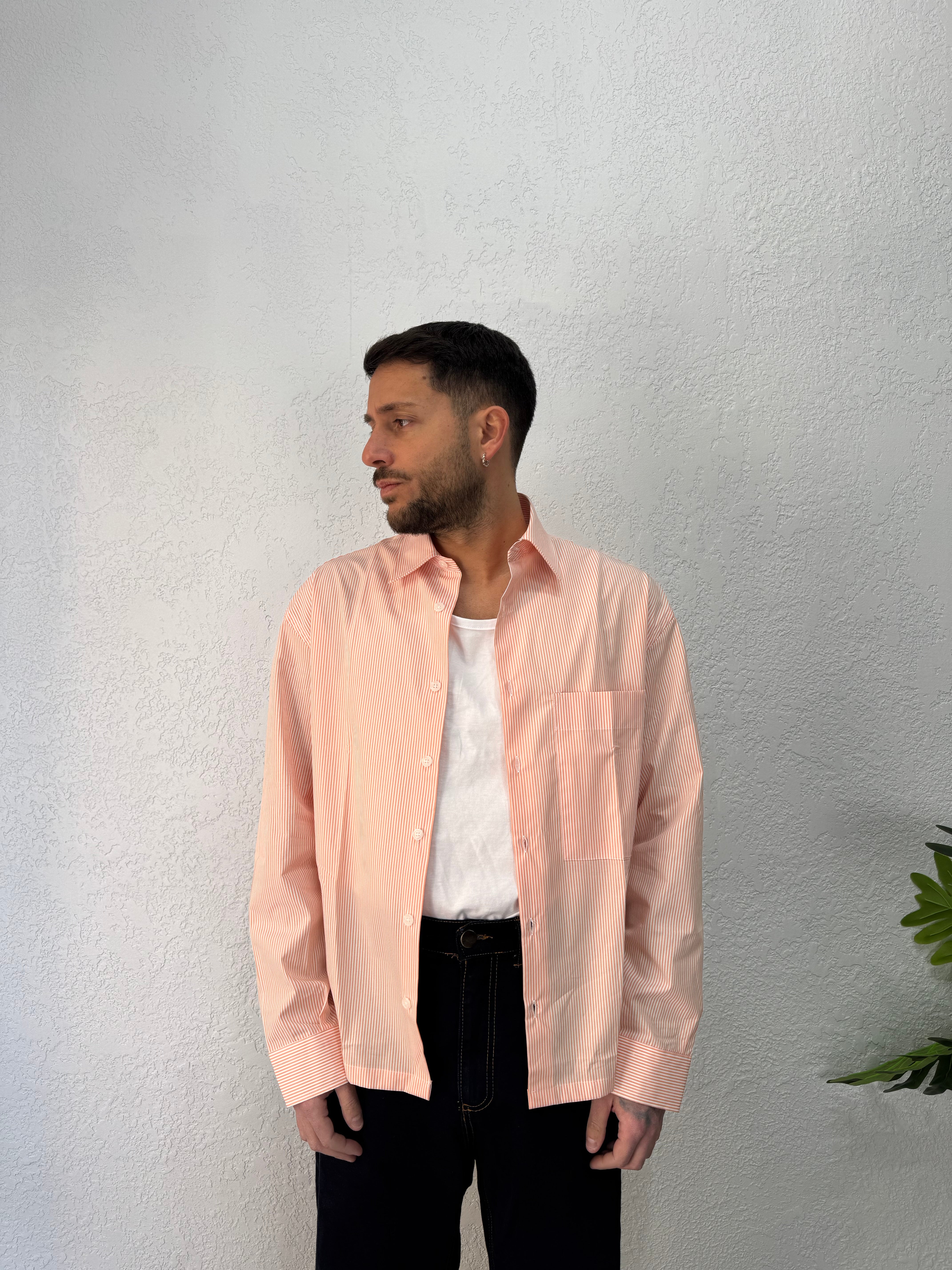 Camicia Boxy Rigata