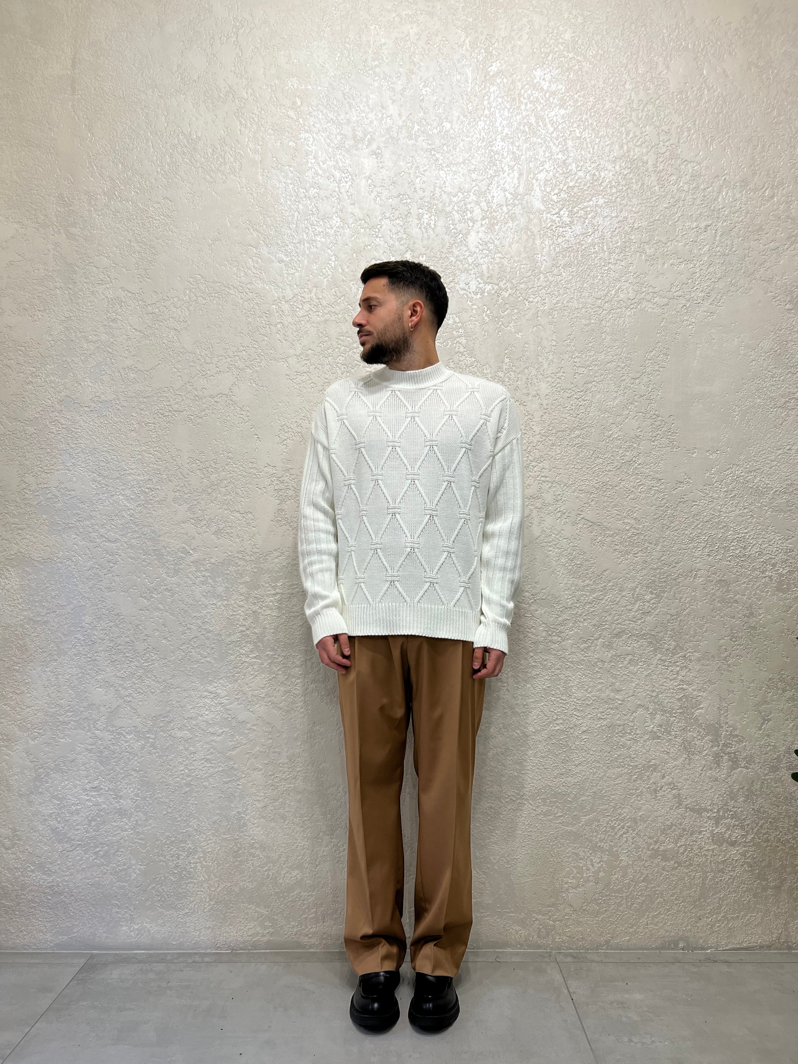 Maglione Mezzo collo Doppia Fantasia