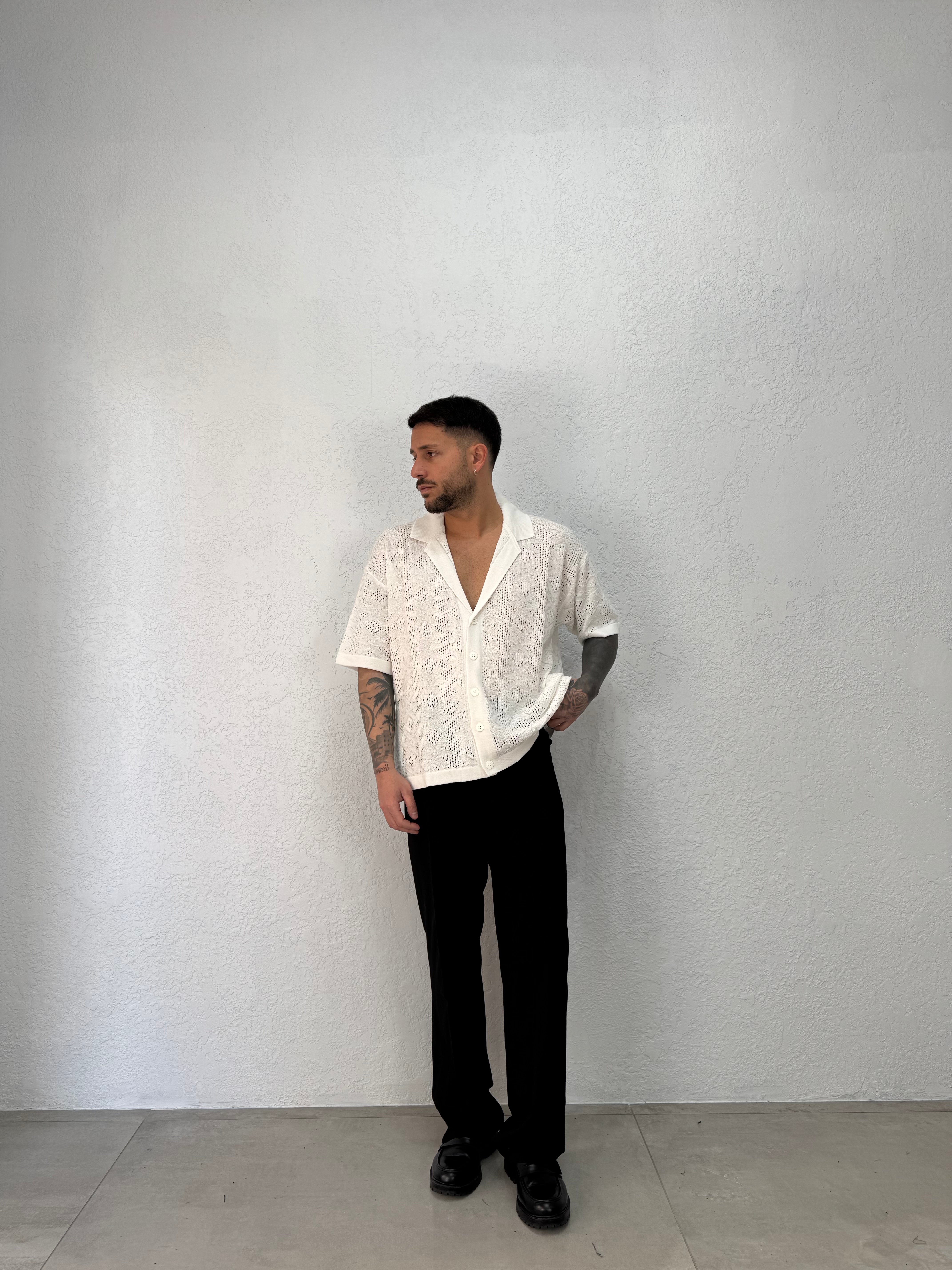 Camicia Collo Bowling In Filo