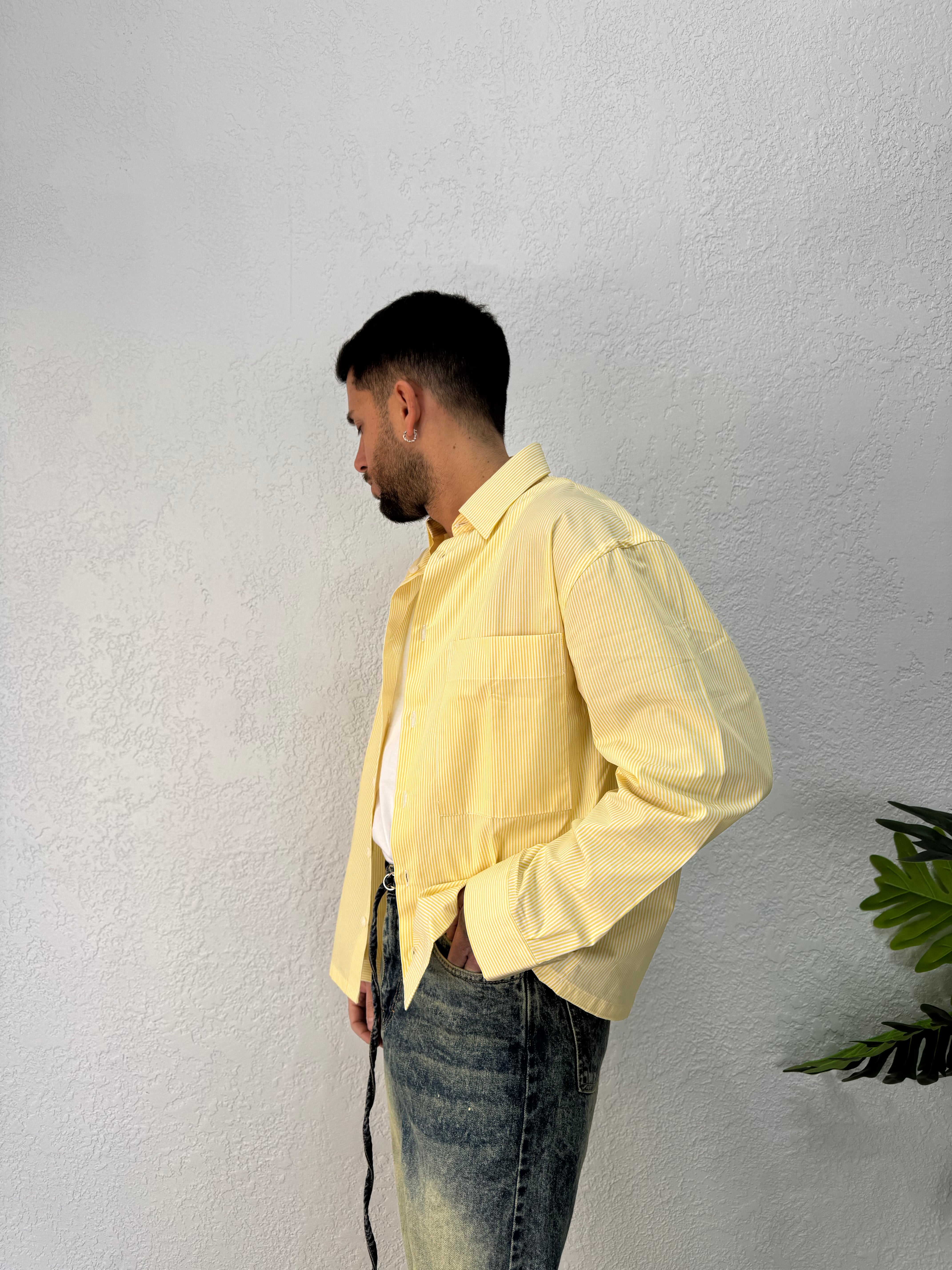 Camicia Boxy Rigata