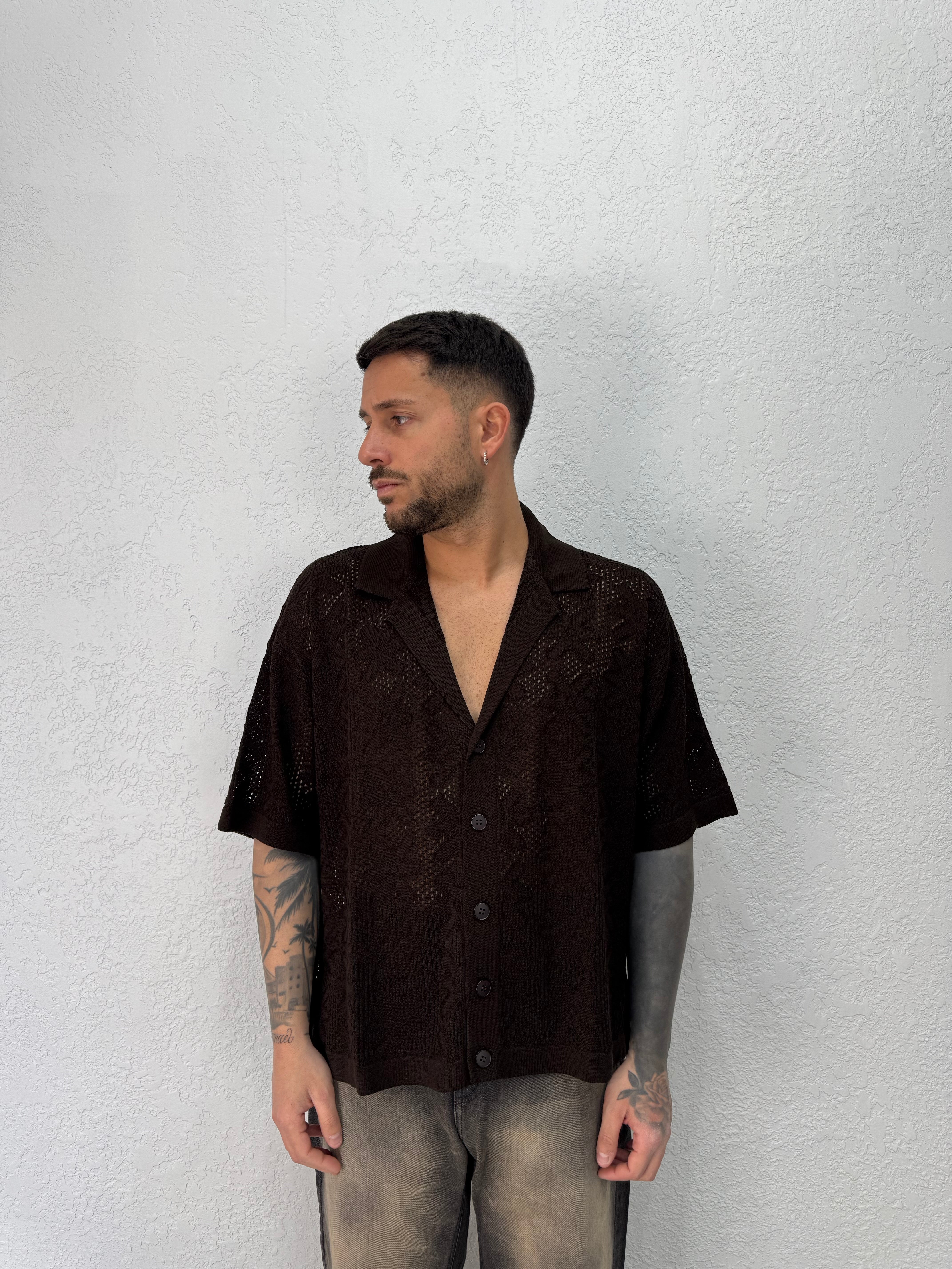 Camicia Collo Bowling In Filo