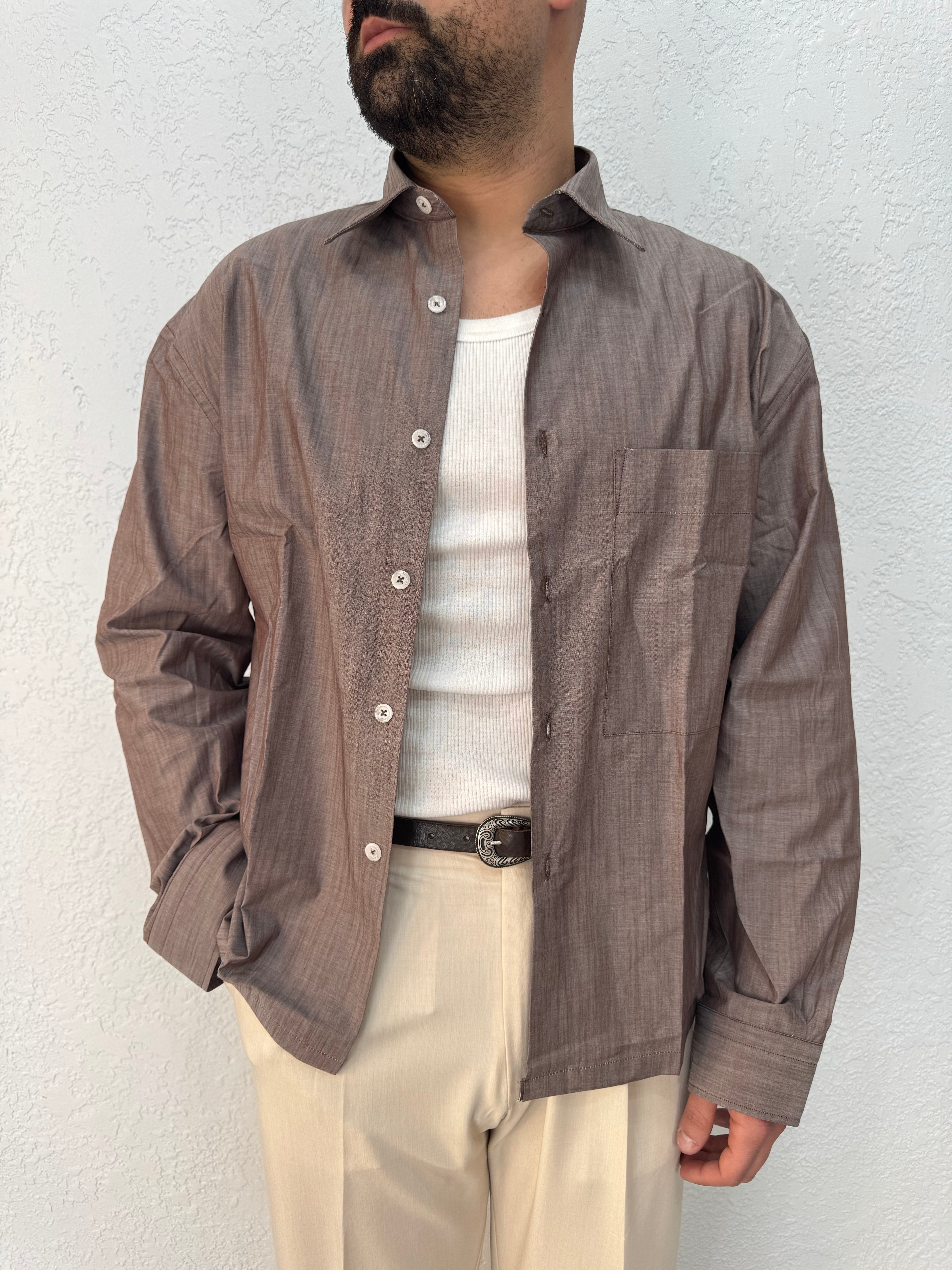 Camicia Boxy Tinta Unita