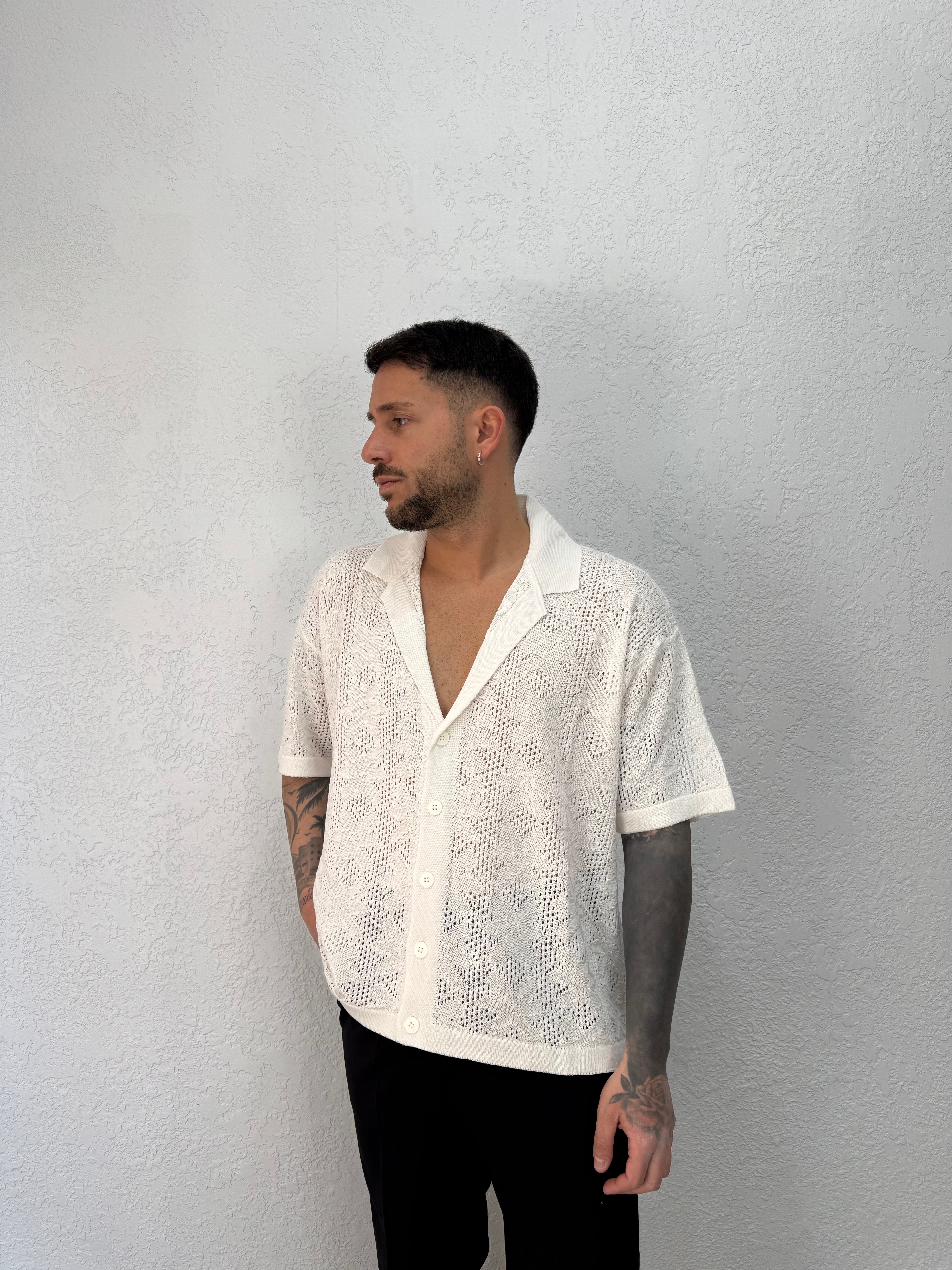 Camicia Collo Bowling In Filo