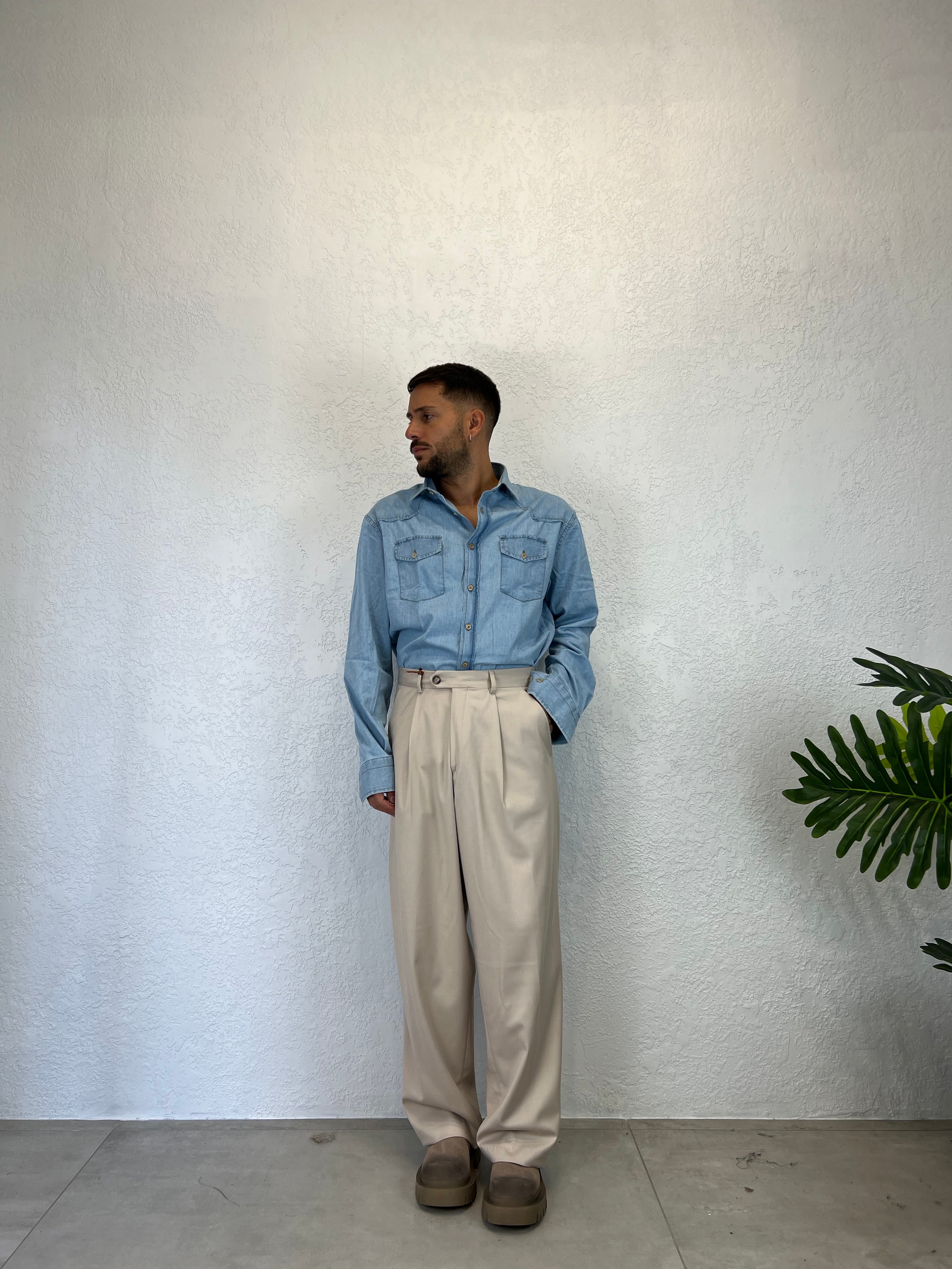 CAMICIA TEXANA IN DENIM OVER