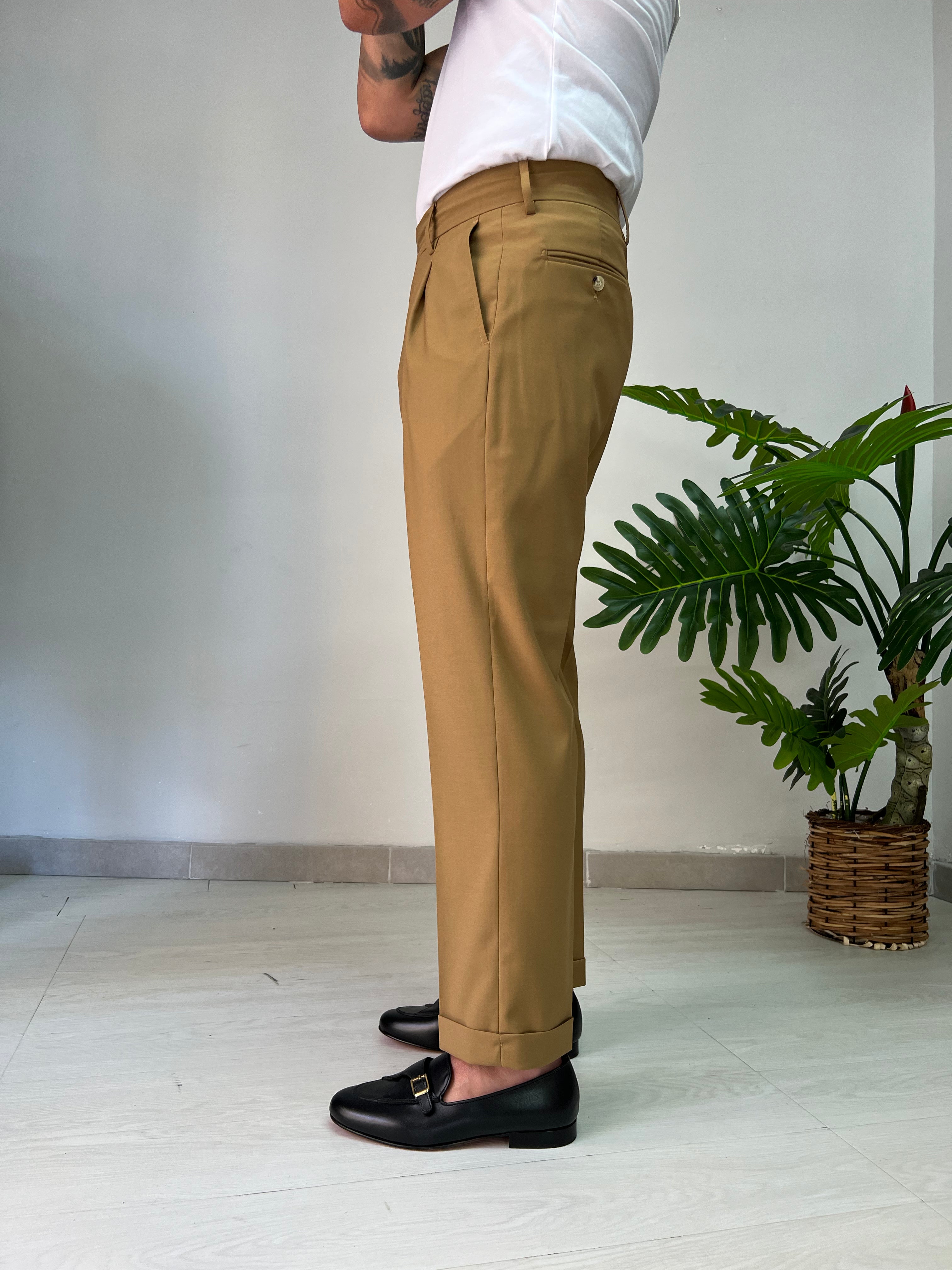 Pantalone Smith Camel Abito
