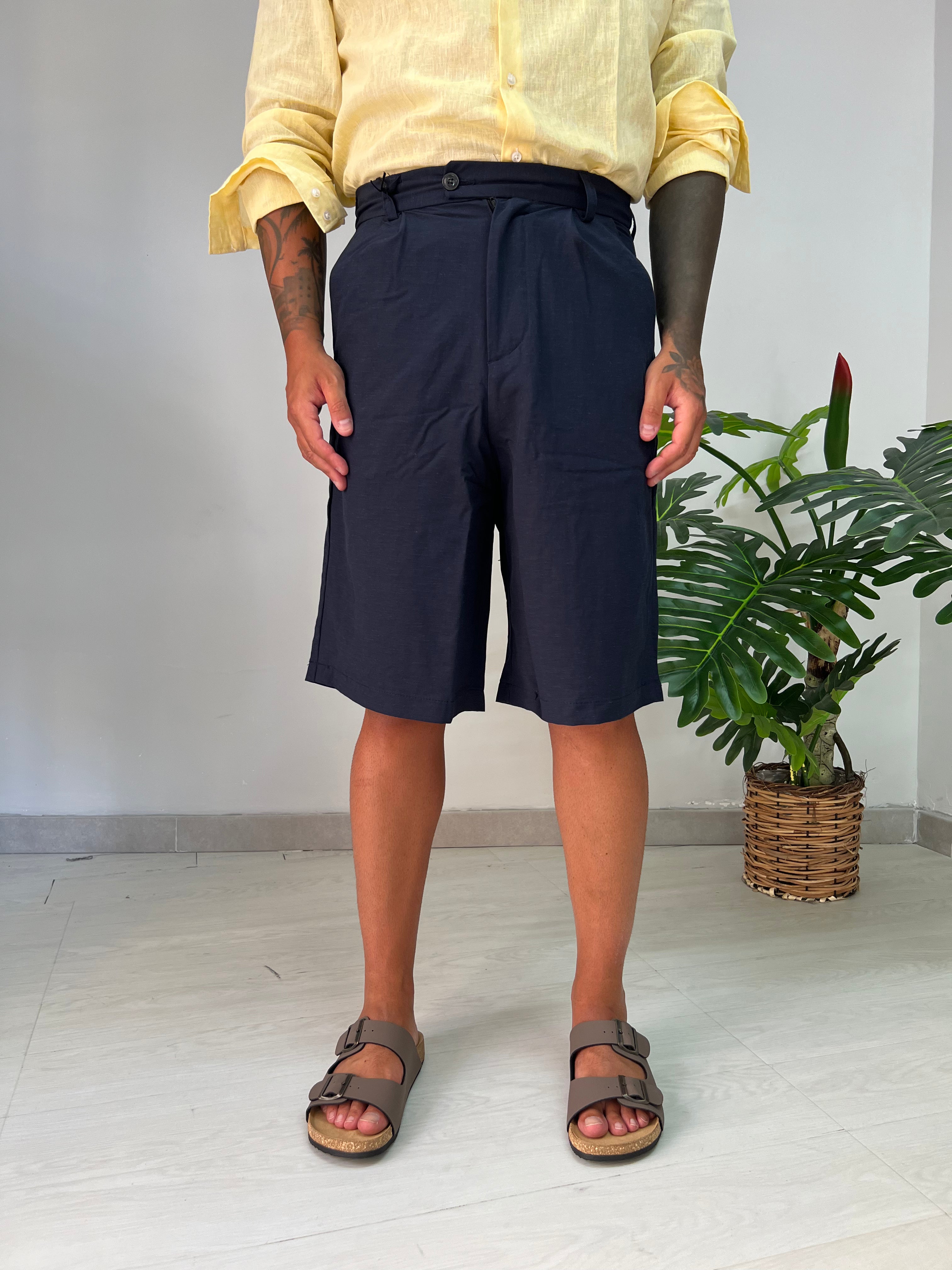 Bermuda Vita Alta in Lino