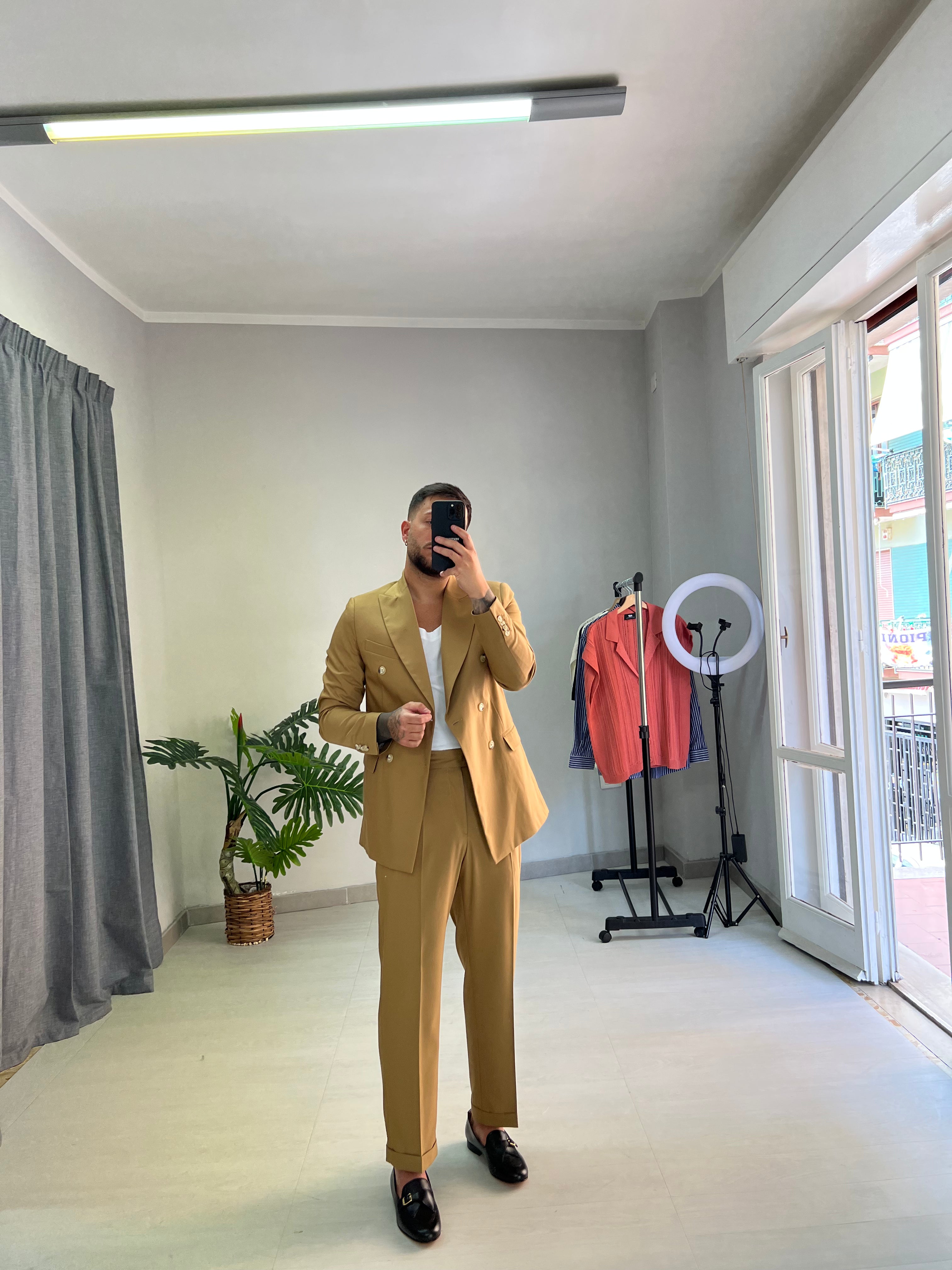 Pantalone Smith Camel Abito