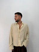 CAMICIA OVER COTONE E VISCOSA