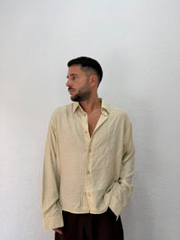CAMICIA OVER COTONE E VISCOSA