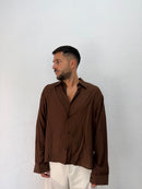 CAMICIA OVER COTONE E VISCOSA