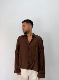 CAMICIA OVER COTONE E VISCOSA
