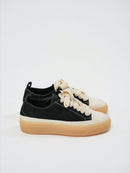 SNEAKERS NERA CON SUOLA OSSO