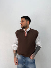 SMANICATO IN FILO CON COLLETTO