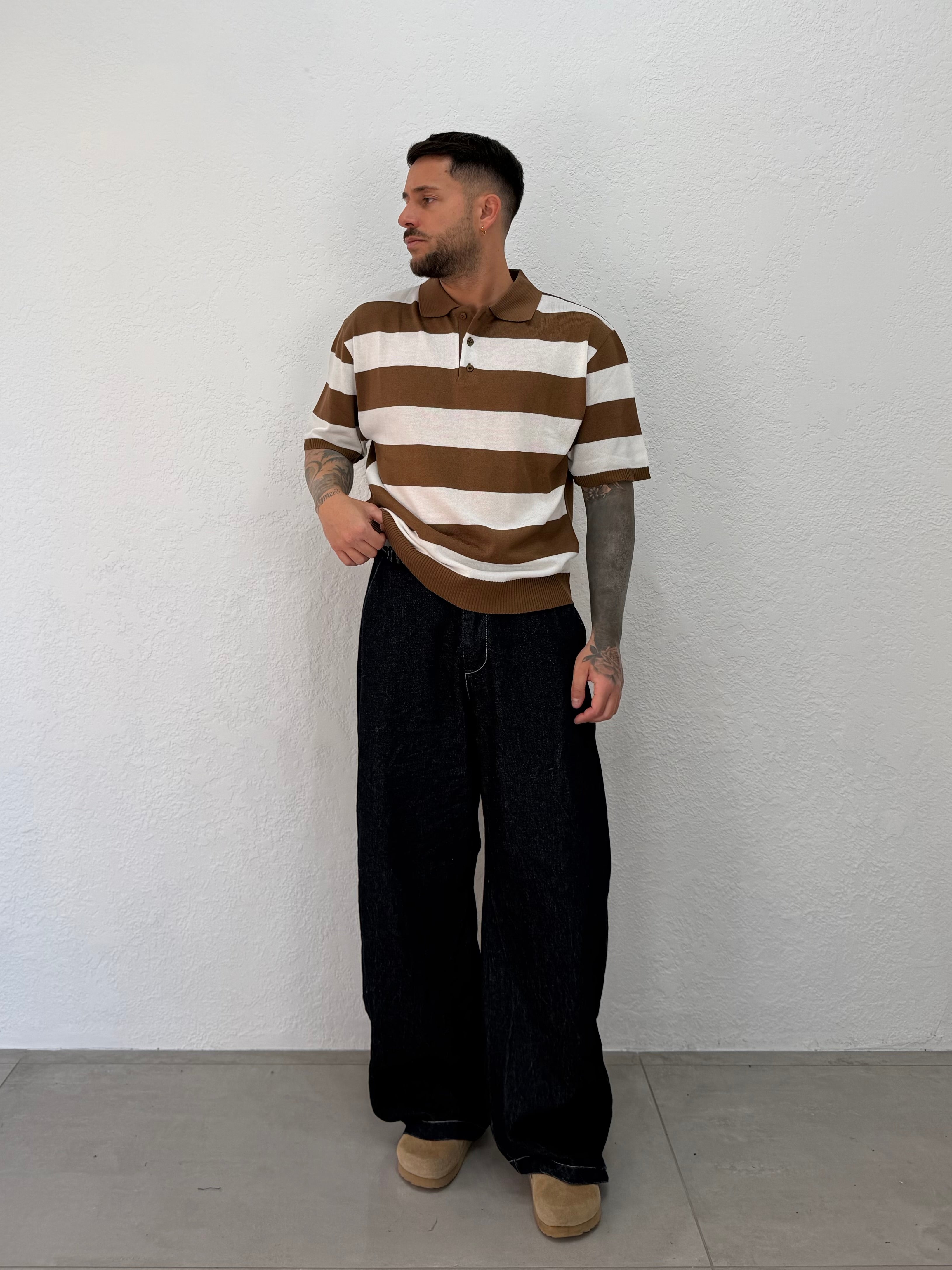POLO IN FILO RIGATA