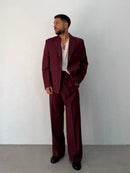 BLAZER DENZEL RELAXED MONOPETTO BORDEAUX