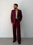 BLAZER DENZEL RELAXED MONOPETTO BORDEAUX