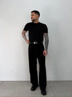 T-SHIRT IN COTONE ELASTICO DOPPIO RITORTO