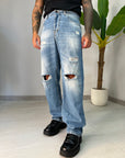 Jeans Baggy Chiaro con Rotture