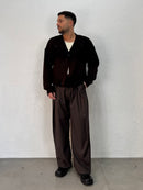 CARDIGAN DUE BOTTONI SPALMATO