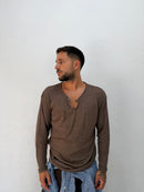 MAGLIA SCOLLO V  IN MISTO LANA