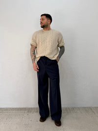 MAGLIA IN FILO CON TRAMA TRAFORATA