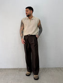 SMANICATO IN FILO CON COLLETTO